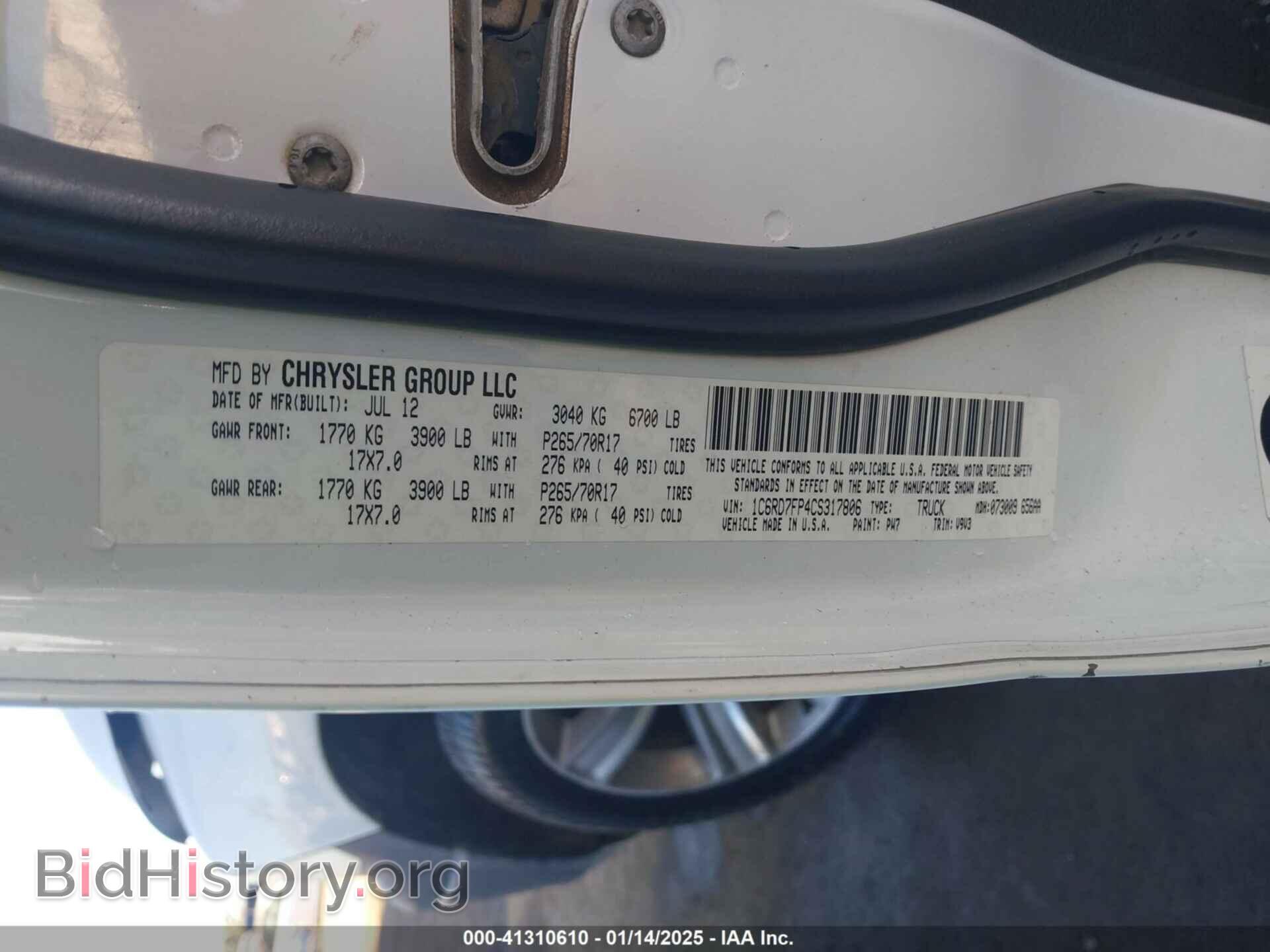 2012 RAM 1500 - VIN: 1C6RD7FP4CS317806 - Photo 9