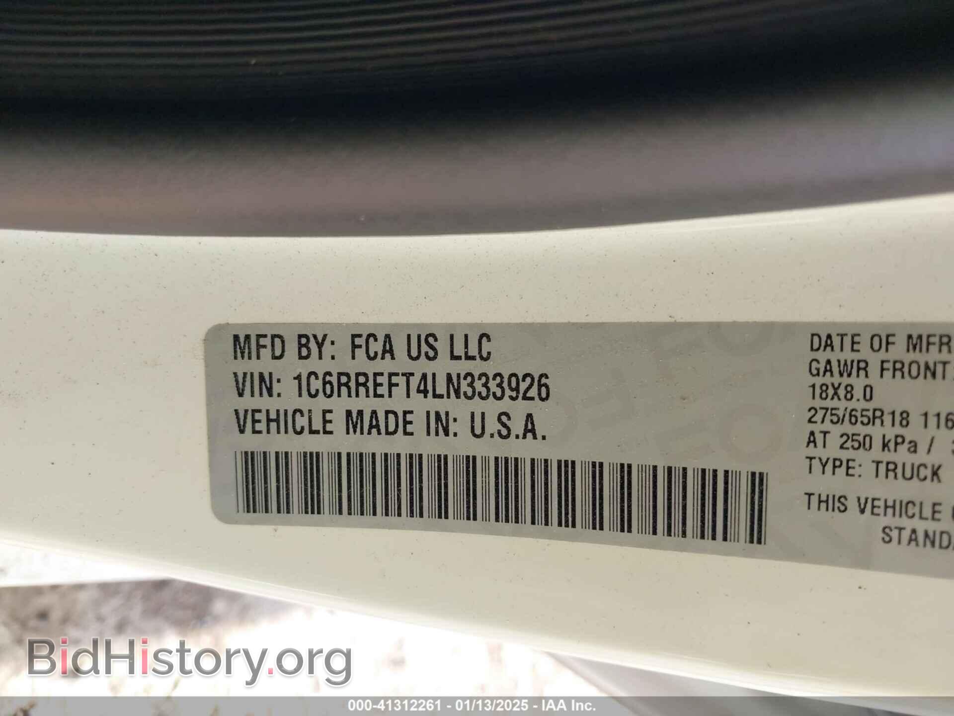 2020 RAM 1500 - VIN: 1C6RREFT4LN333926 - Фото 9