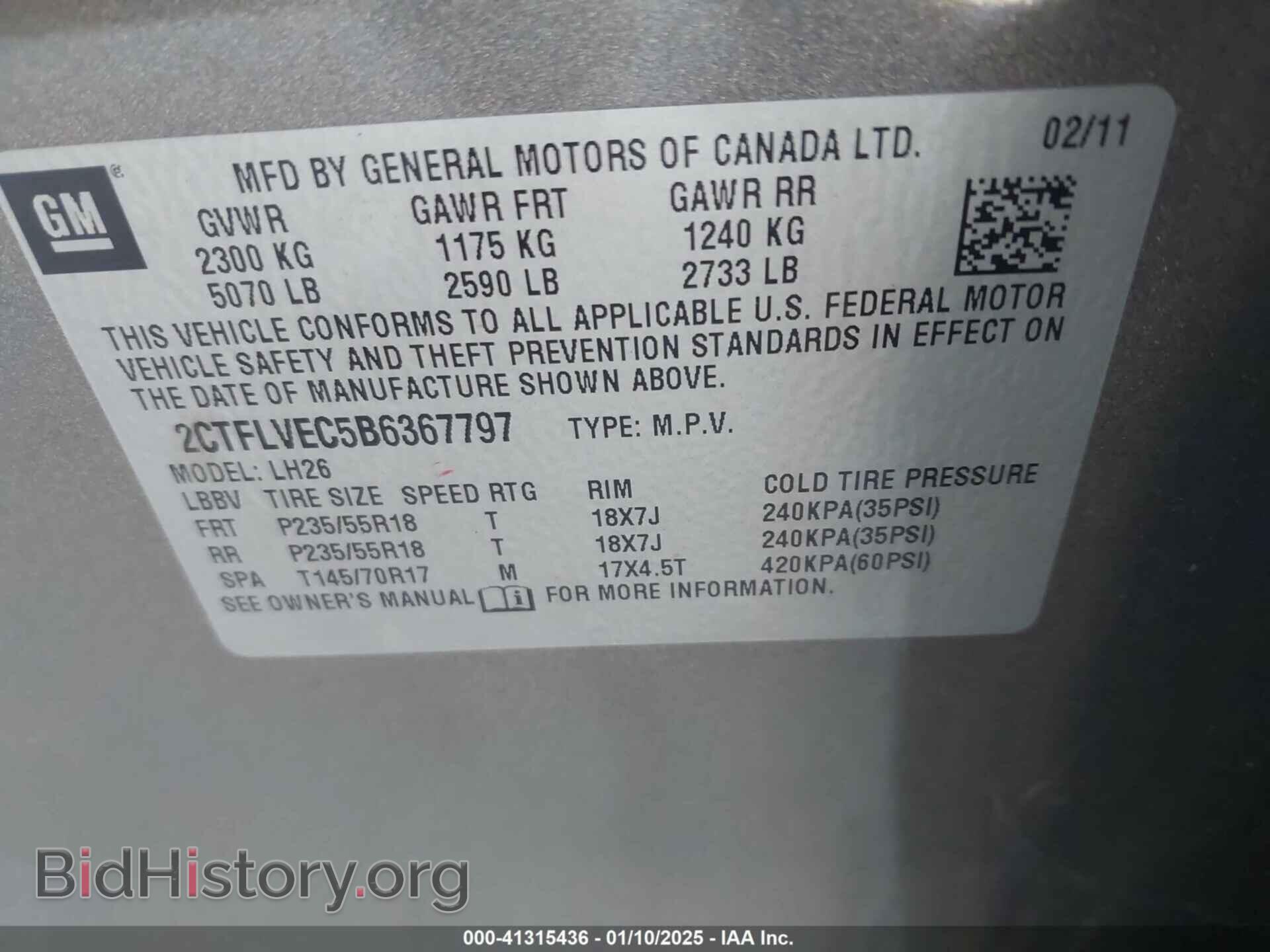 2011 GMC TERRAIN - VIN: 2CTFLVEC5B6367797 - Photo 9