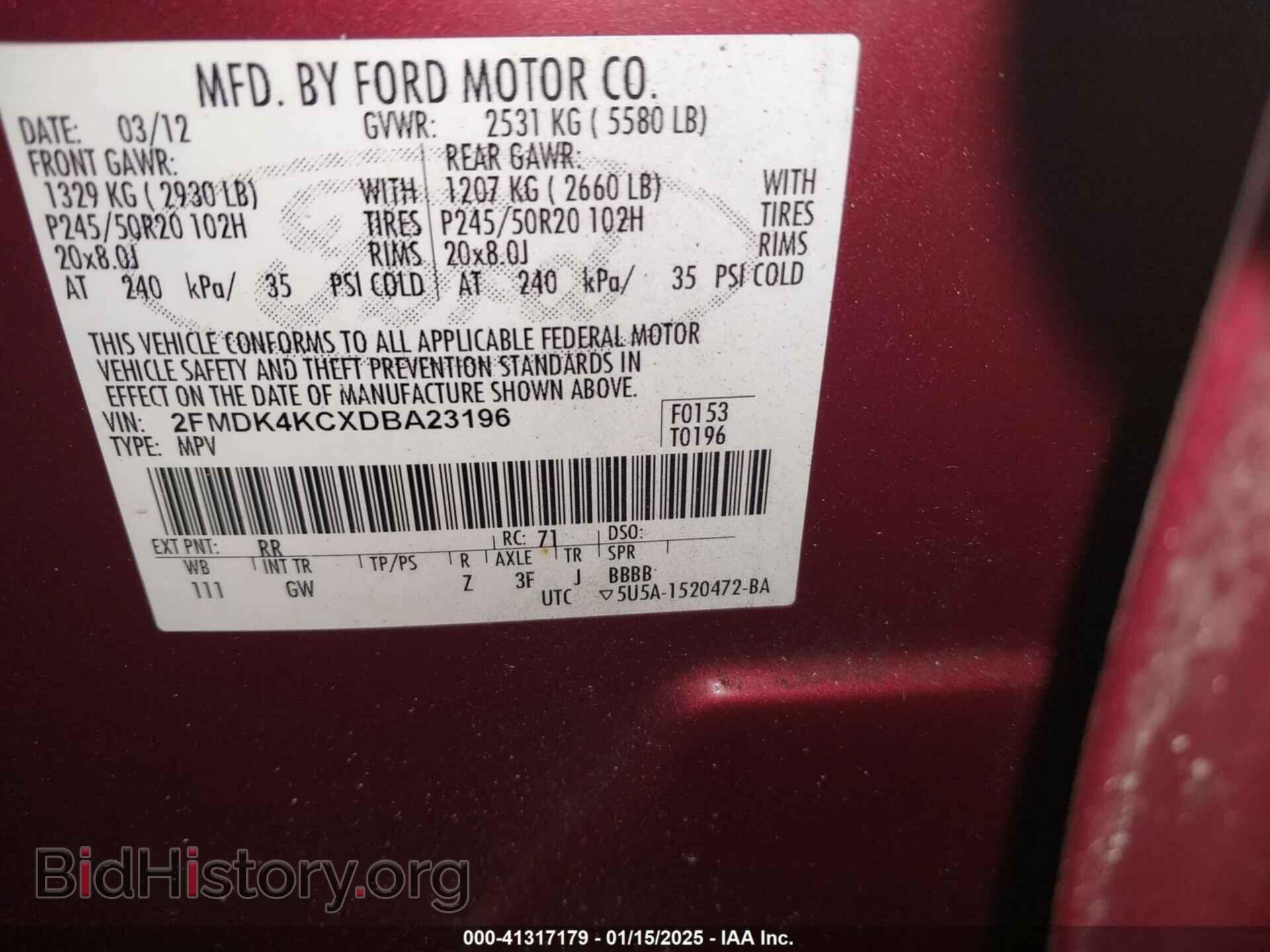 2013 FORD EDGE - VIN: 2FMDK4KCXDBA23196 - Photo 9