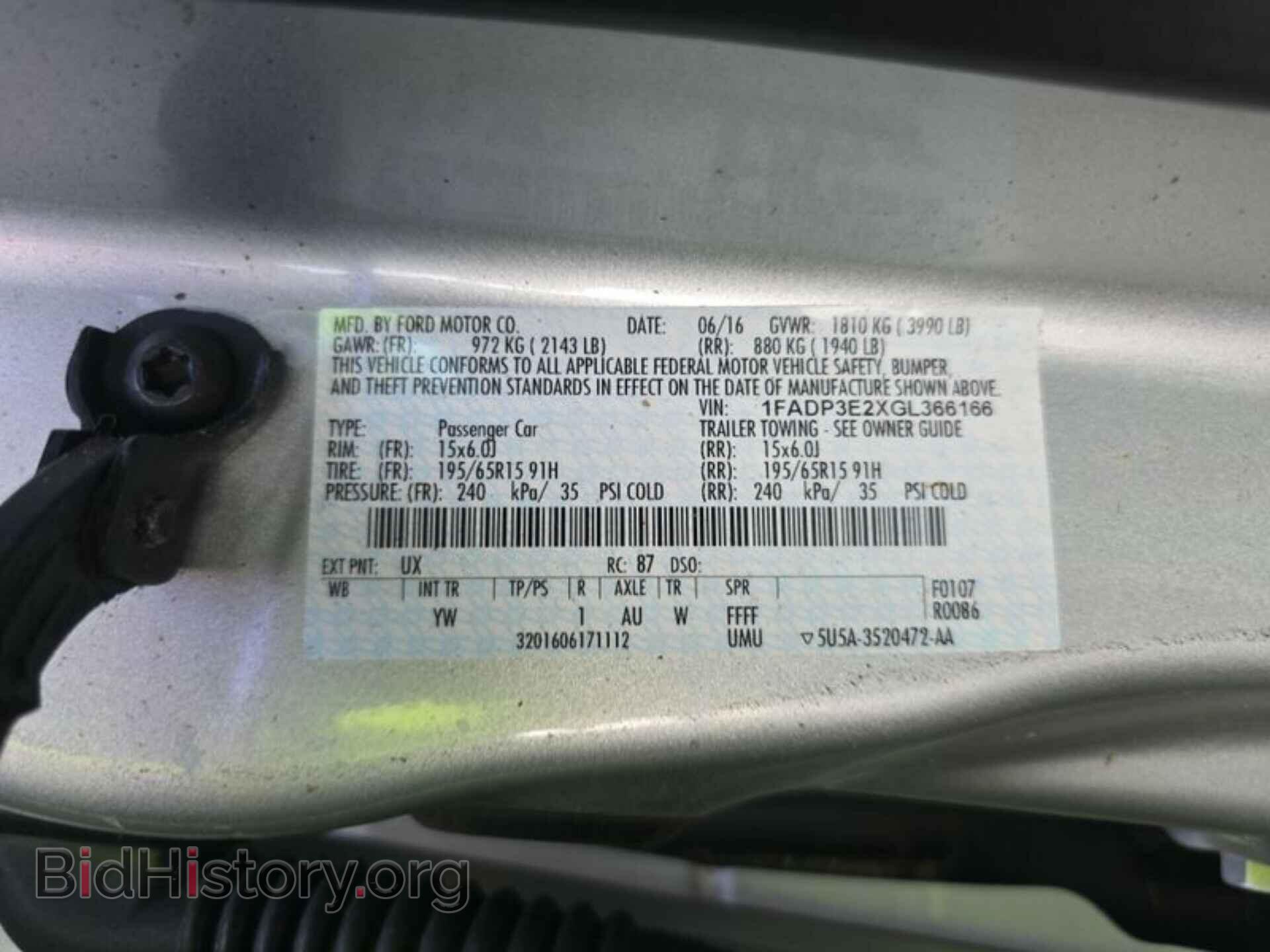 2016 FORD FOCUS - VIN: 1FADP3E2XGL366166 - Фото 26