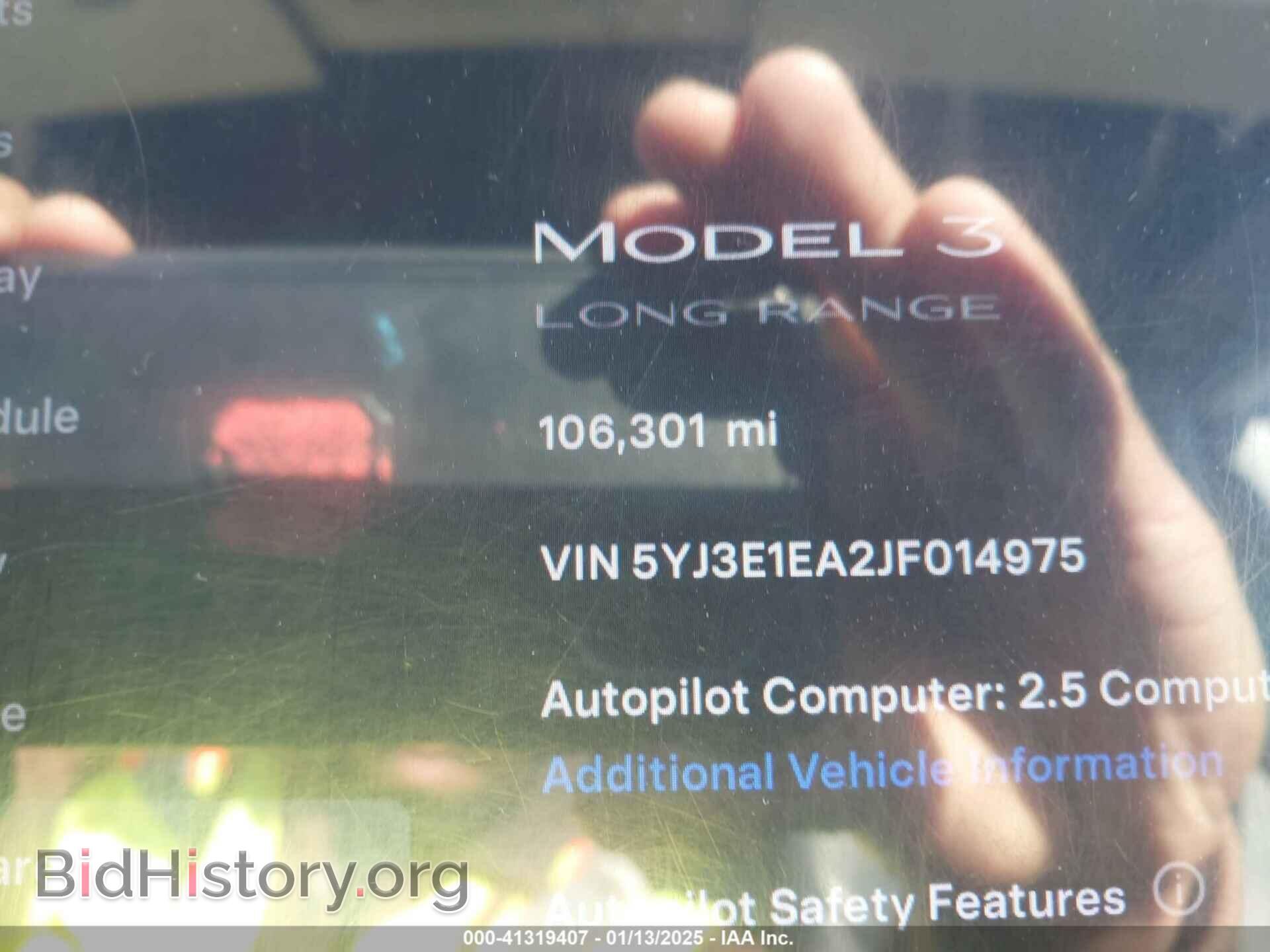 2018 TESLA MODEL 3 - VIN: 5YJ3E1EA2JF014975 - Фото 7