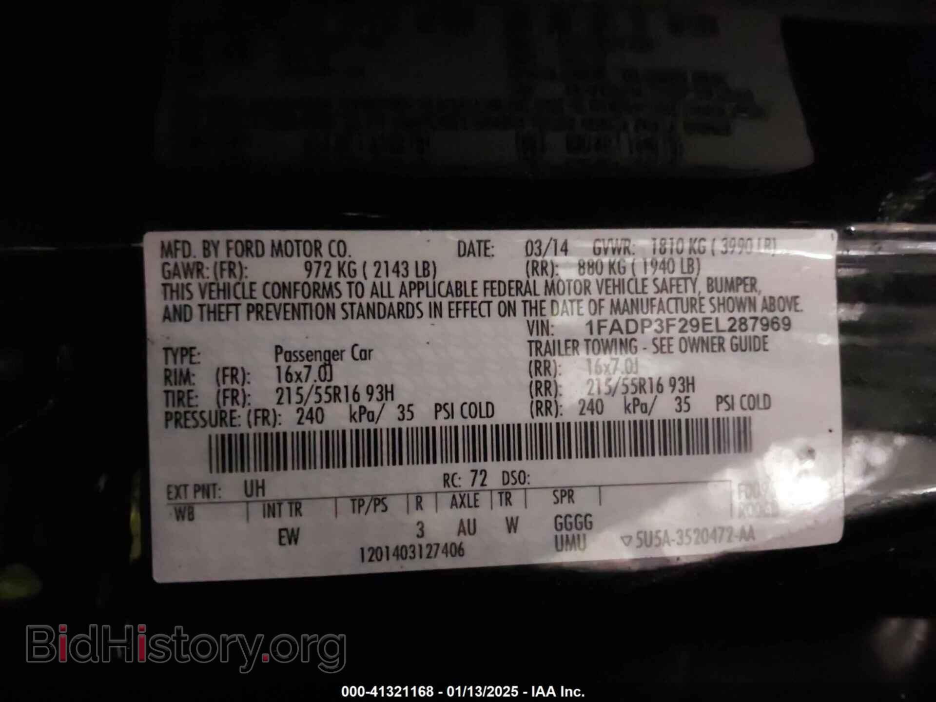 2014 FORD FOCUS - VIN: 1FADP3F29EL287969 - Photo 9
