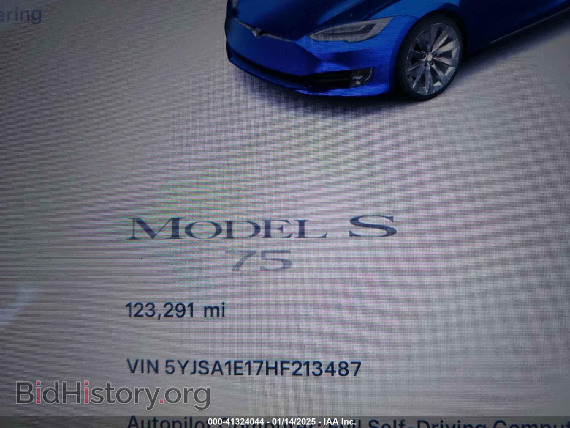 2017 TESLA MODEL S - VIN: 5YJSA1E17HF213487 - Фото 7