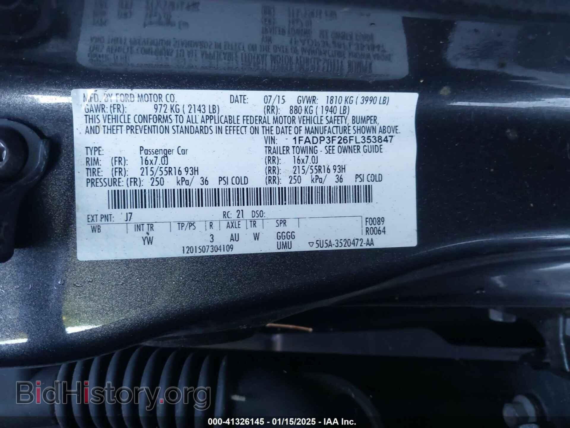 2015 FORD FOCUS - VIN: 1FADP3F26FL353847 - Фото 9