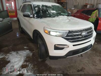 2022 Ford EXPLORER XLT, белый — VIN 1FMSK8DHXNGC48543, IAAI