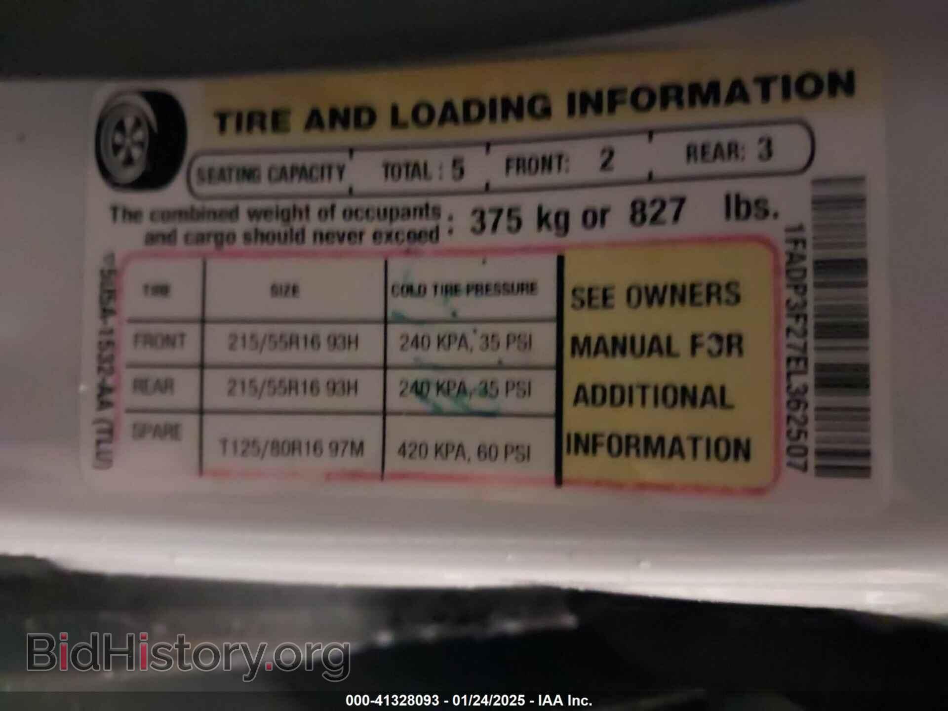 2014 FORD FOCUS - VIN: 1FADP3F27EL362507 - Фото 9