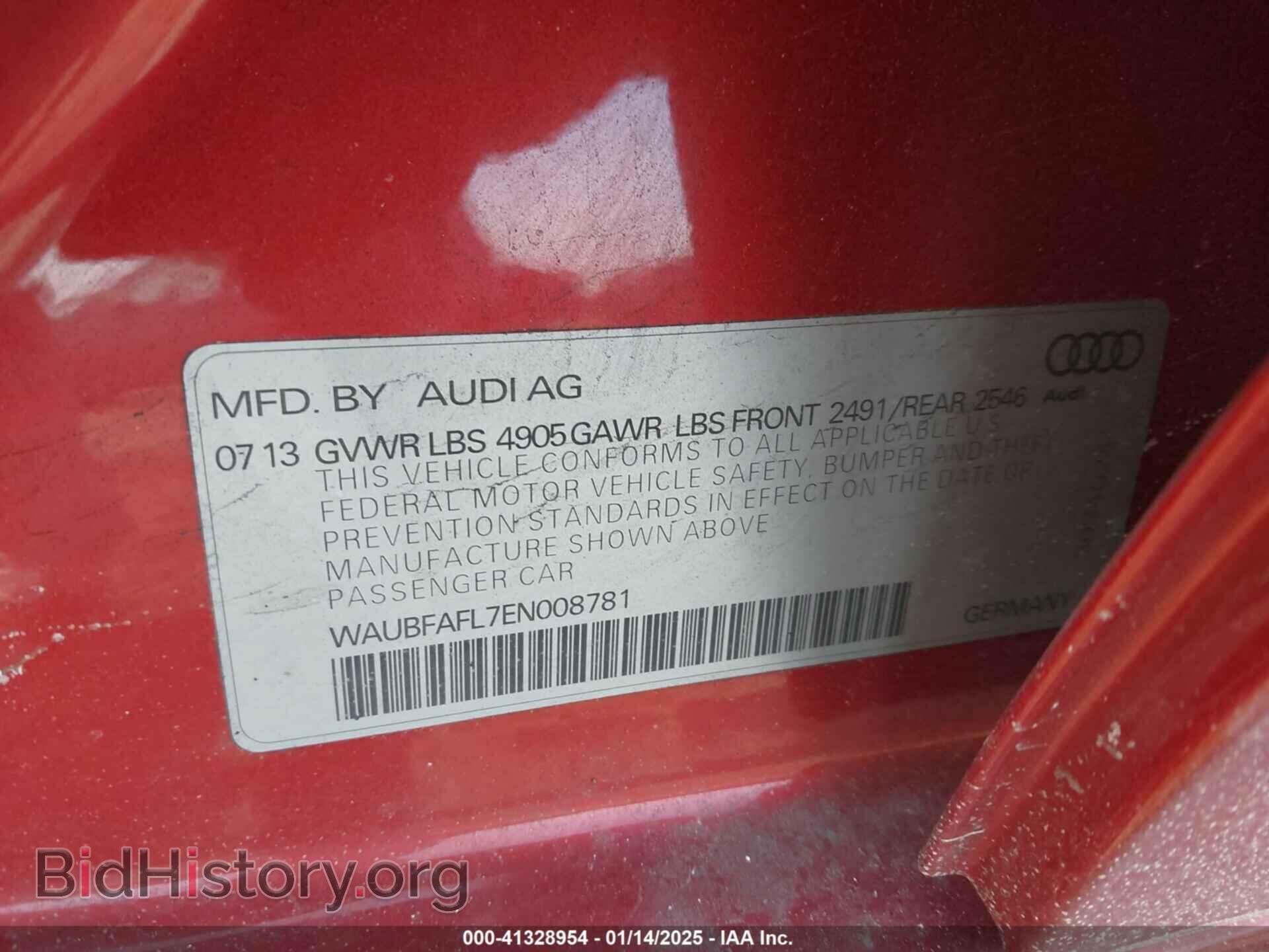 2014 AUDI A4 - VIN: WAUBFAFL7EN008781 - Фото 9