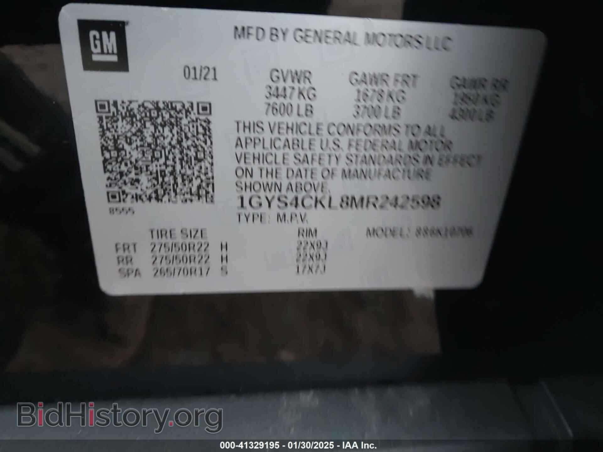 2021 CADILLAC ESCALADE - VIN: 1GYS4CKL8MR242598 - Фото 9