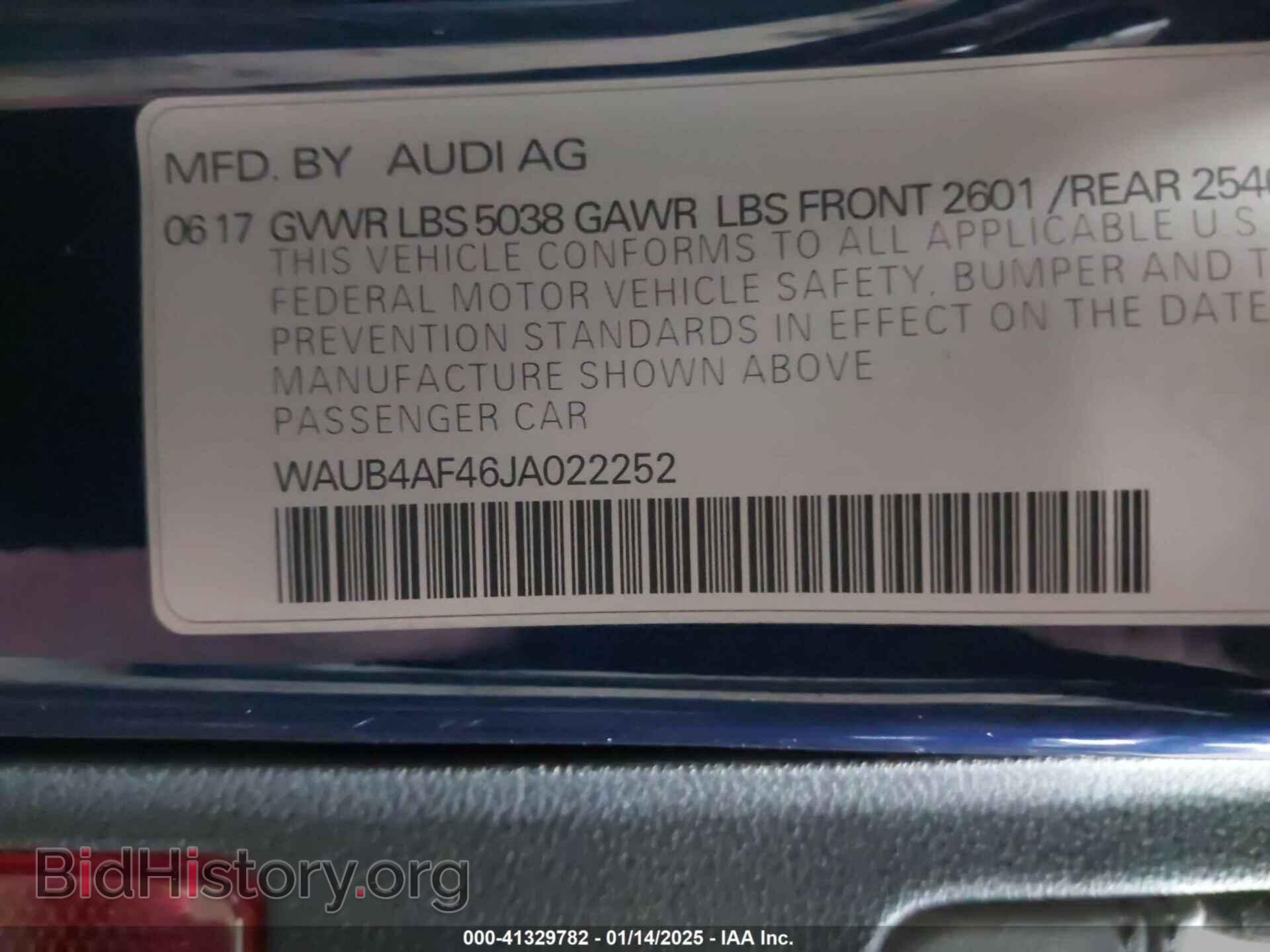 2018 AUDI S4 - VIN: WAUB4AF46JA022252 - Фото 9