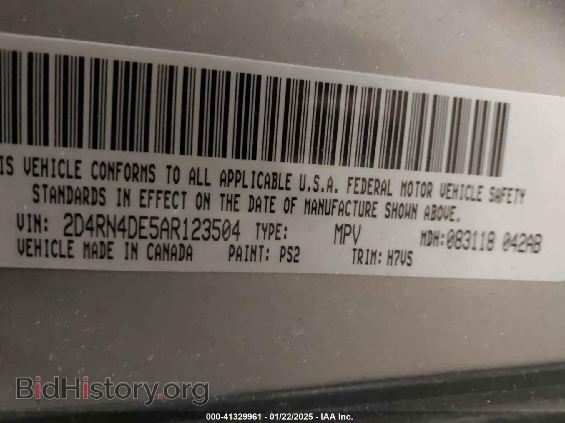 2010 DODGE GRAND CARAVAN - VIN: 2D4RN4DE5AR123504 - Фото 9