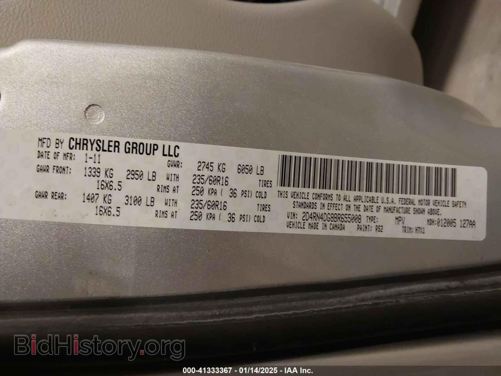 2011 DODGE GRAND CARAVAN - VIN: 2D4RN4DG8BR655008 - Фото 9