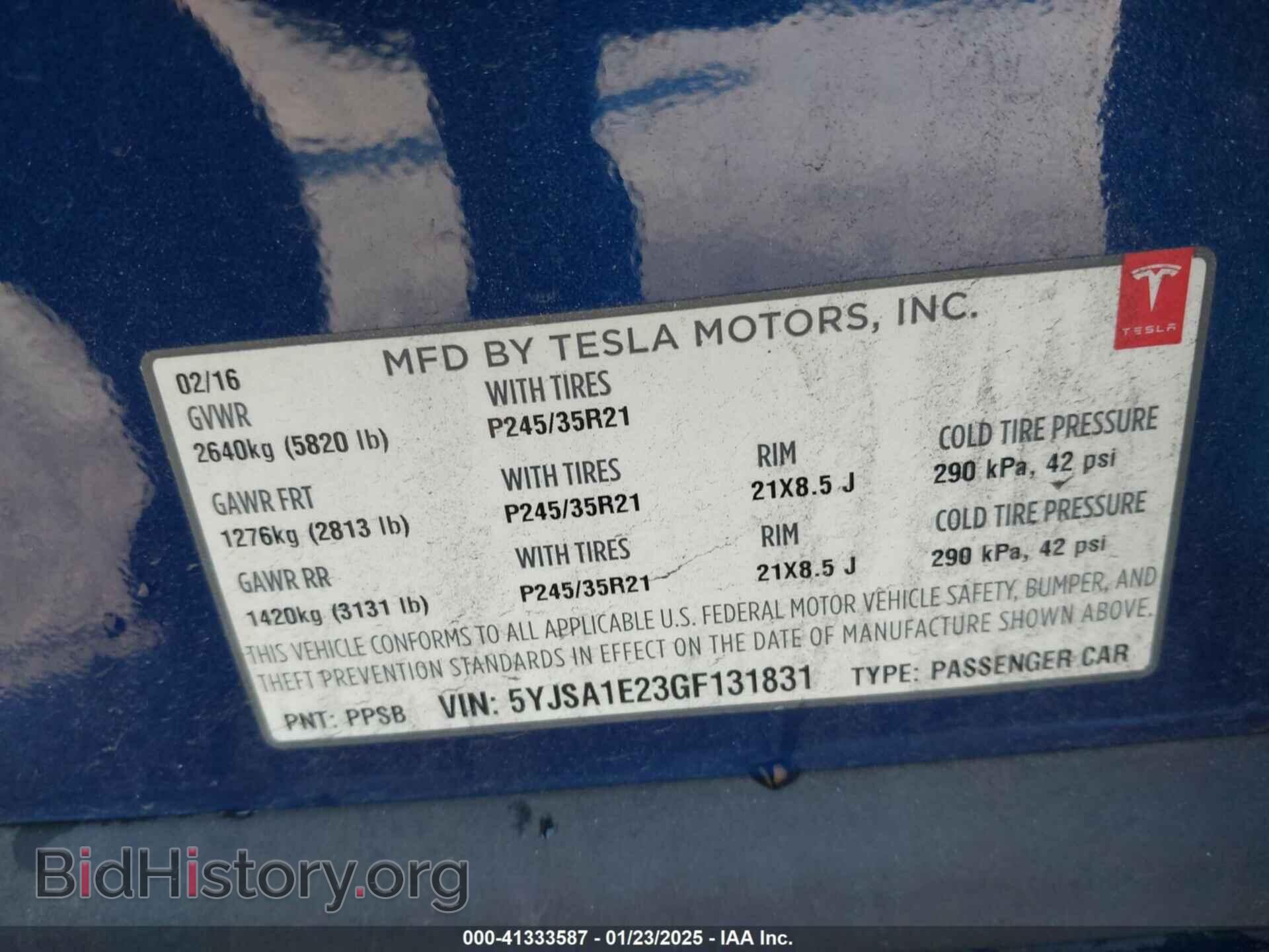 2016 TESLA MODEL S - VIN: 5YJSA1E23GF131831 - Photo 9