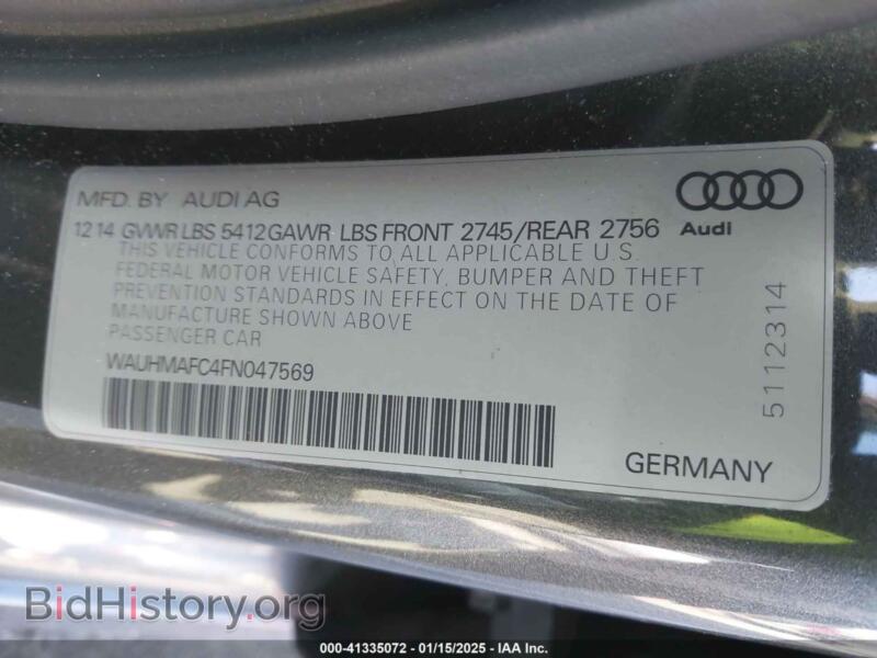 2015 Audi A6 (VIN WAUHMAFC4FN047569) — photo 9 of 15