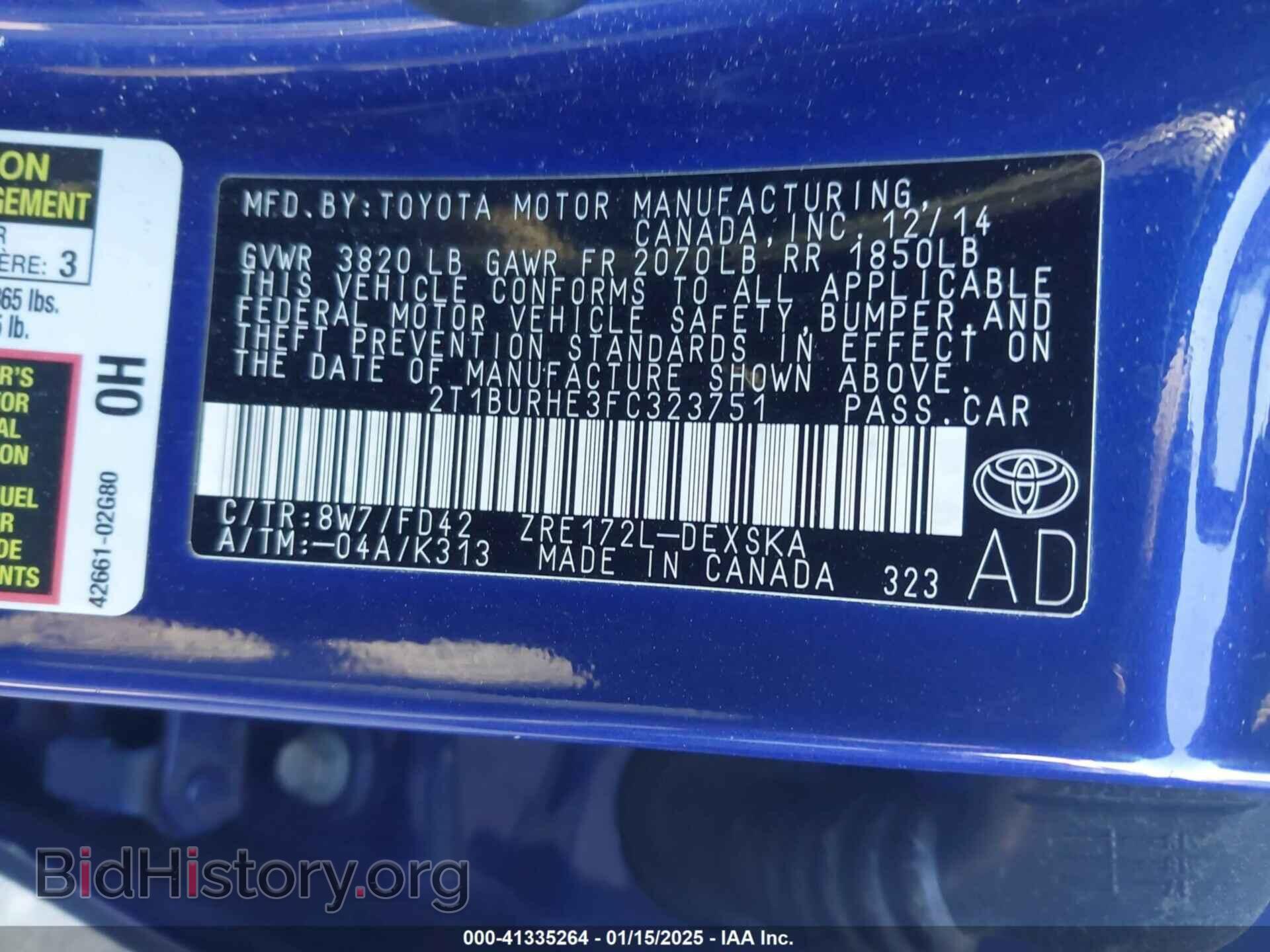 2015 TOYOTA COROLLA - VIN: 2T1BURHE3FC323751 - Photo 9