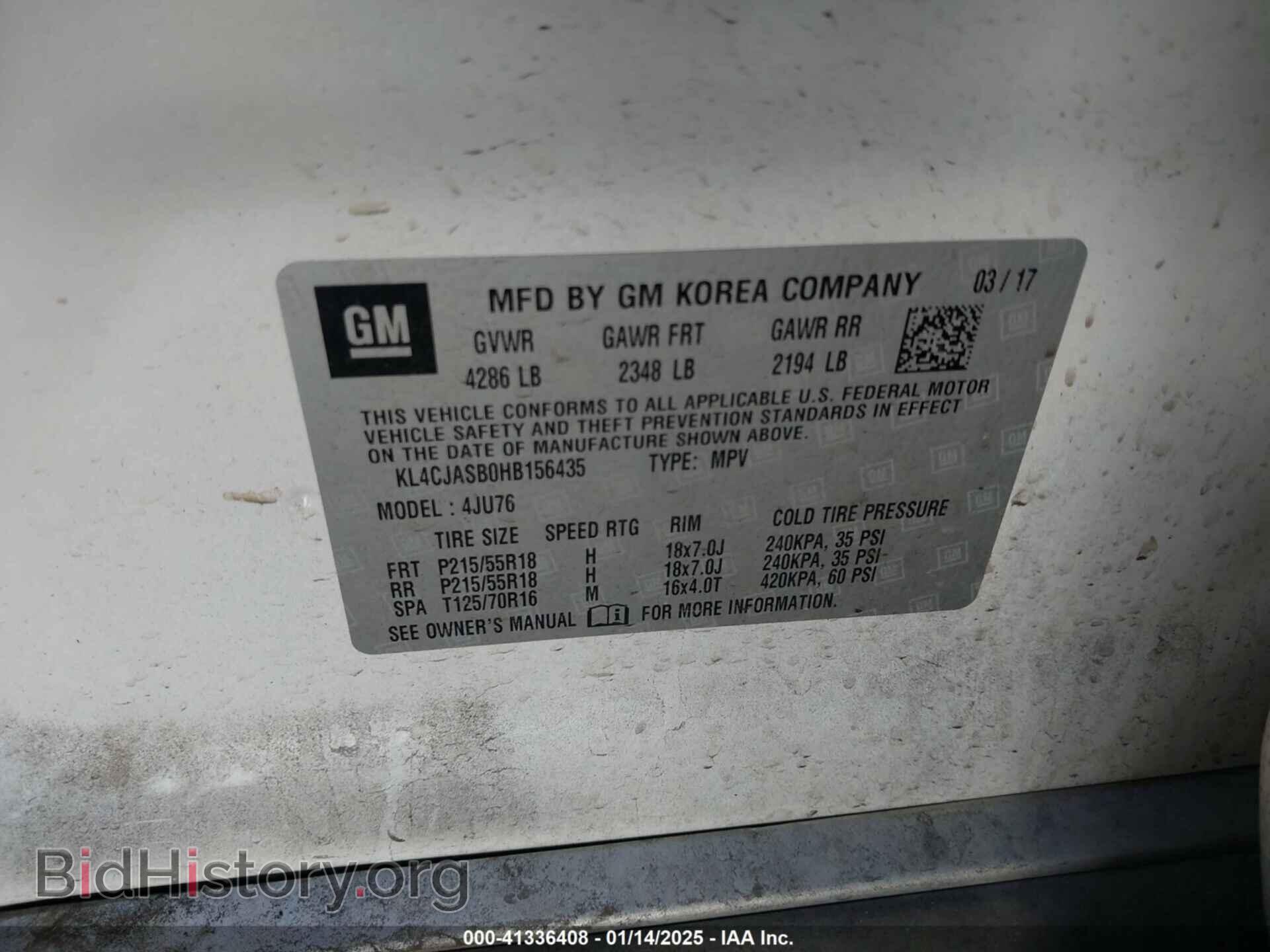 2017 BUICK ENCORE - VIN: KL4CJASB0HB156435 - Photo 9