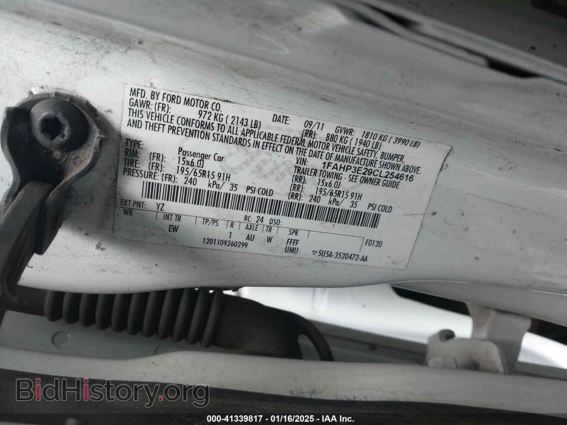 2012 FORD FOCUS - VIN: 1FAHP3E29CL254616 - Photo 9