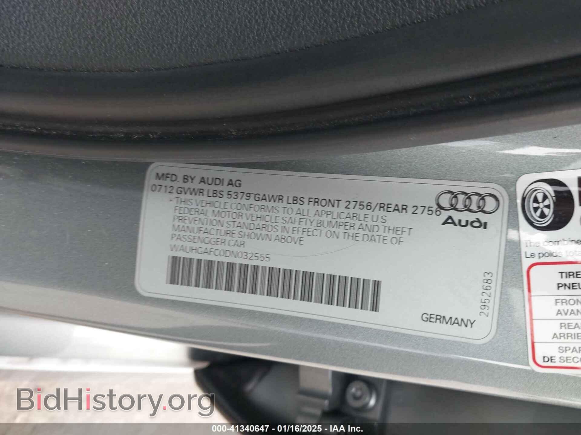 2013 AUDI A6 - VIN: WAUHGAFC0DN032555 - Фото 9
