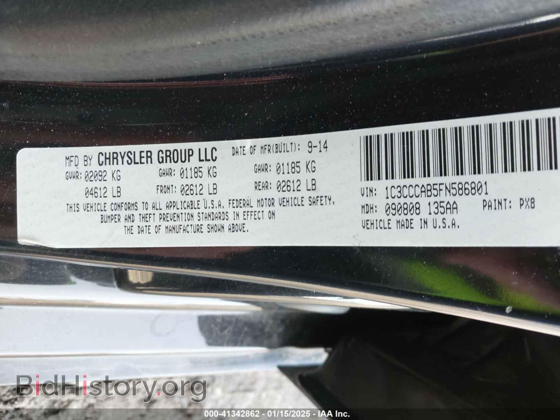 2015 CHRYSLER 200 - VIN: 1C3CCCAB5FN586801 - Фото 9