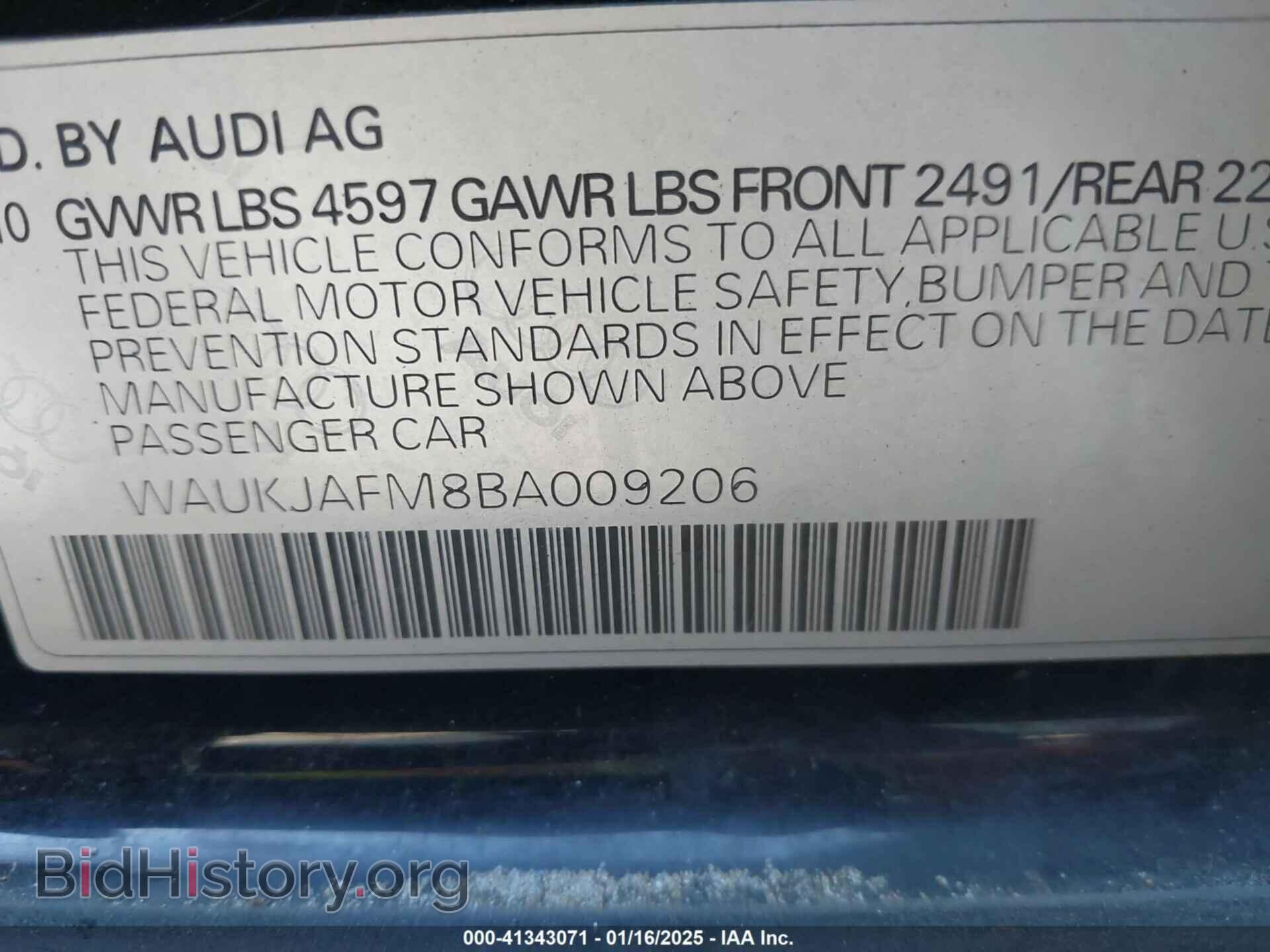 2011 AUDI A3 - VIN: WAUKJAFM8BA009206 - Photo 9