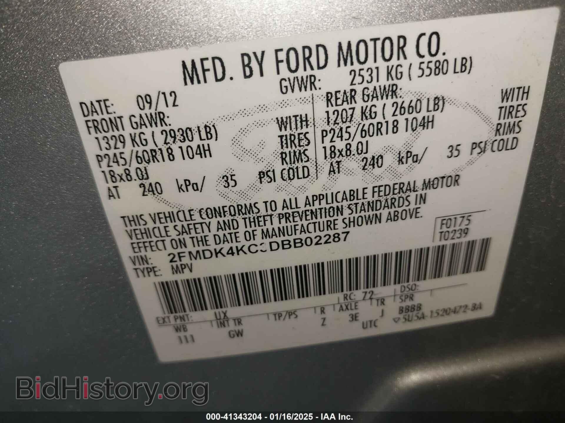 2013 FORD EDGE - VIN: 2FMDK4KC3DBB02287 - Photo 9