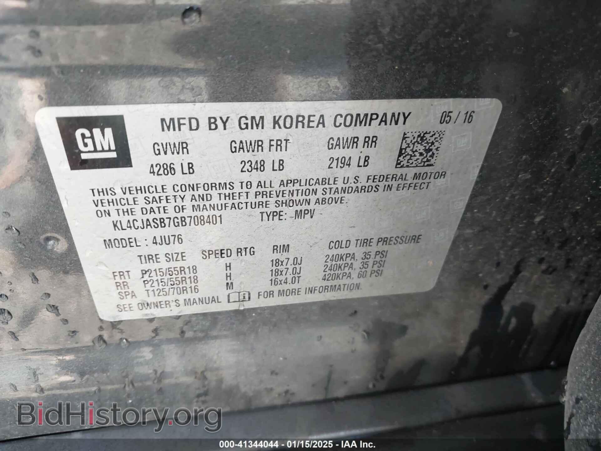 2016 BUICK ENCORE - VIN: KL4CJASB7GB708401 - Фото 9