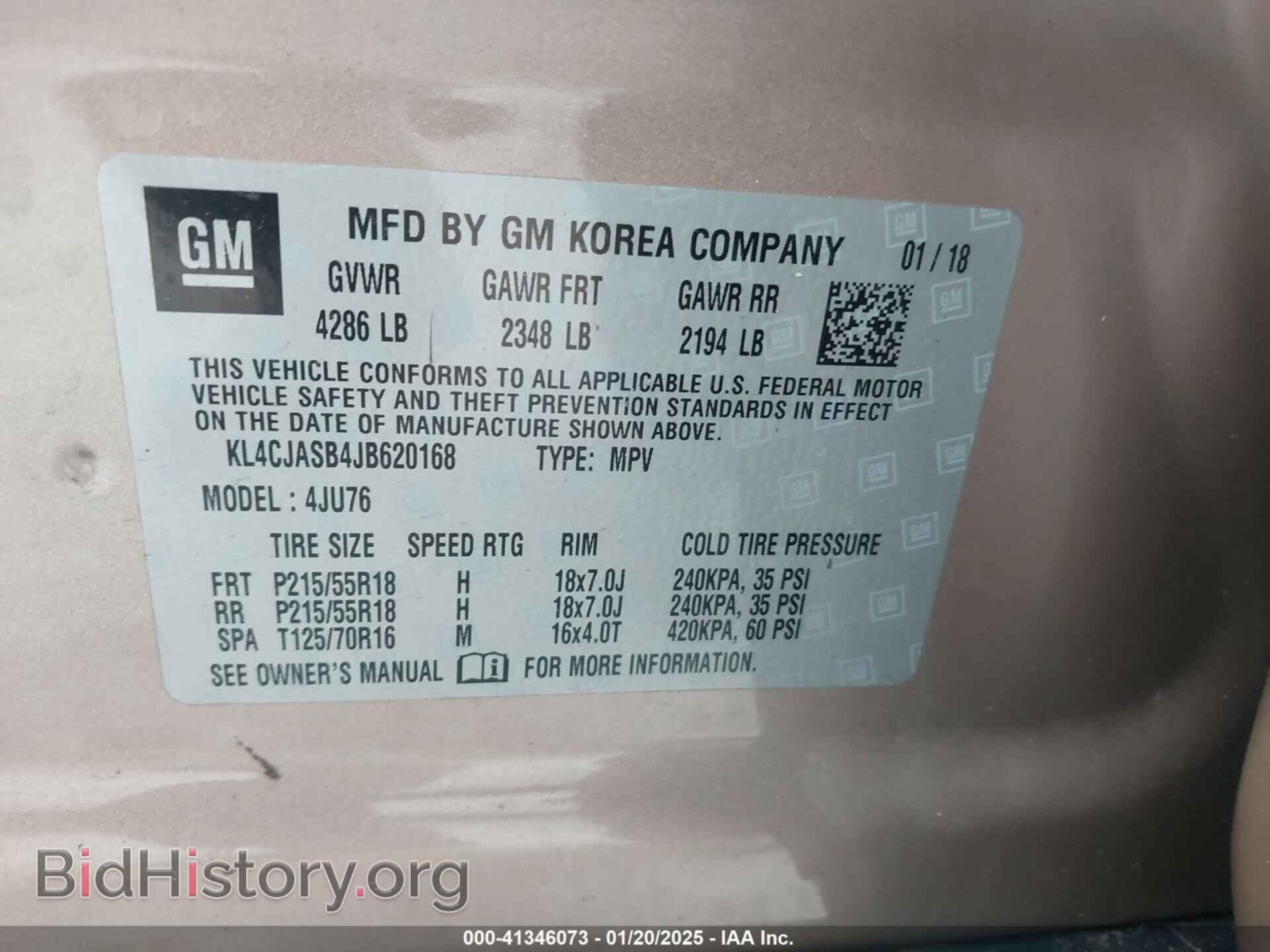 2018 BUICK ENCORE - VIN: KL4CJASB4JB620168 - Фото 9