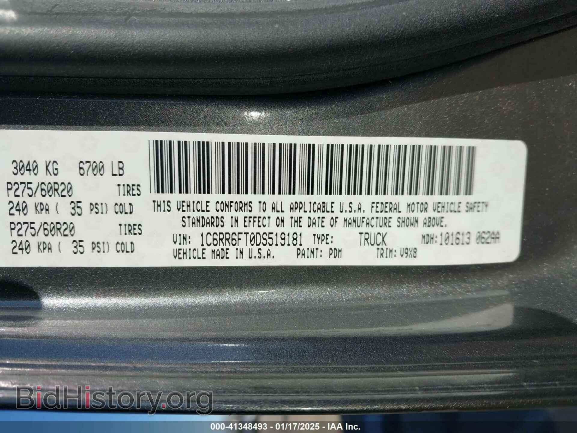 2013 RAM 1500 - VIN: 1C6RR6FT0DS519181 - Photo 9
