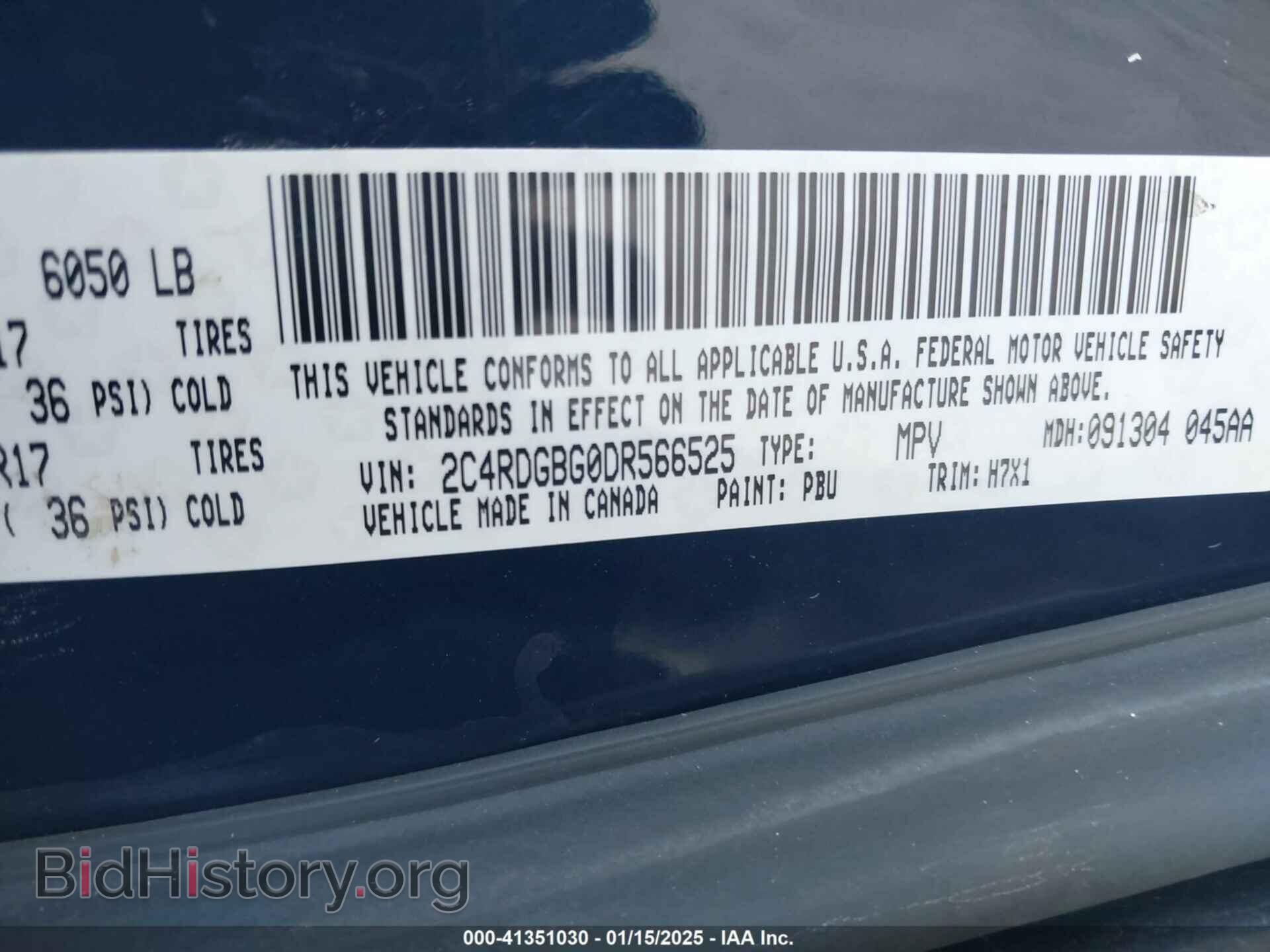 2013 DODGE GRAND CARAVAN - VIN: 2C4RDGBG0DR566525 - Фото 9