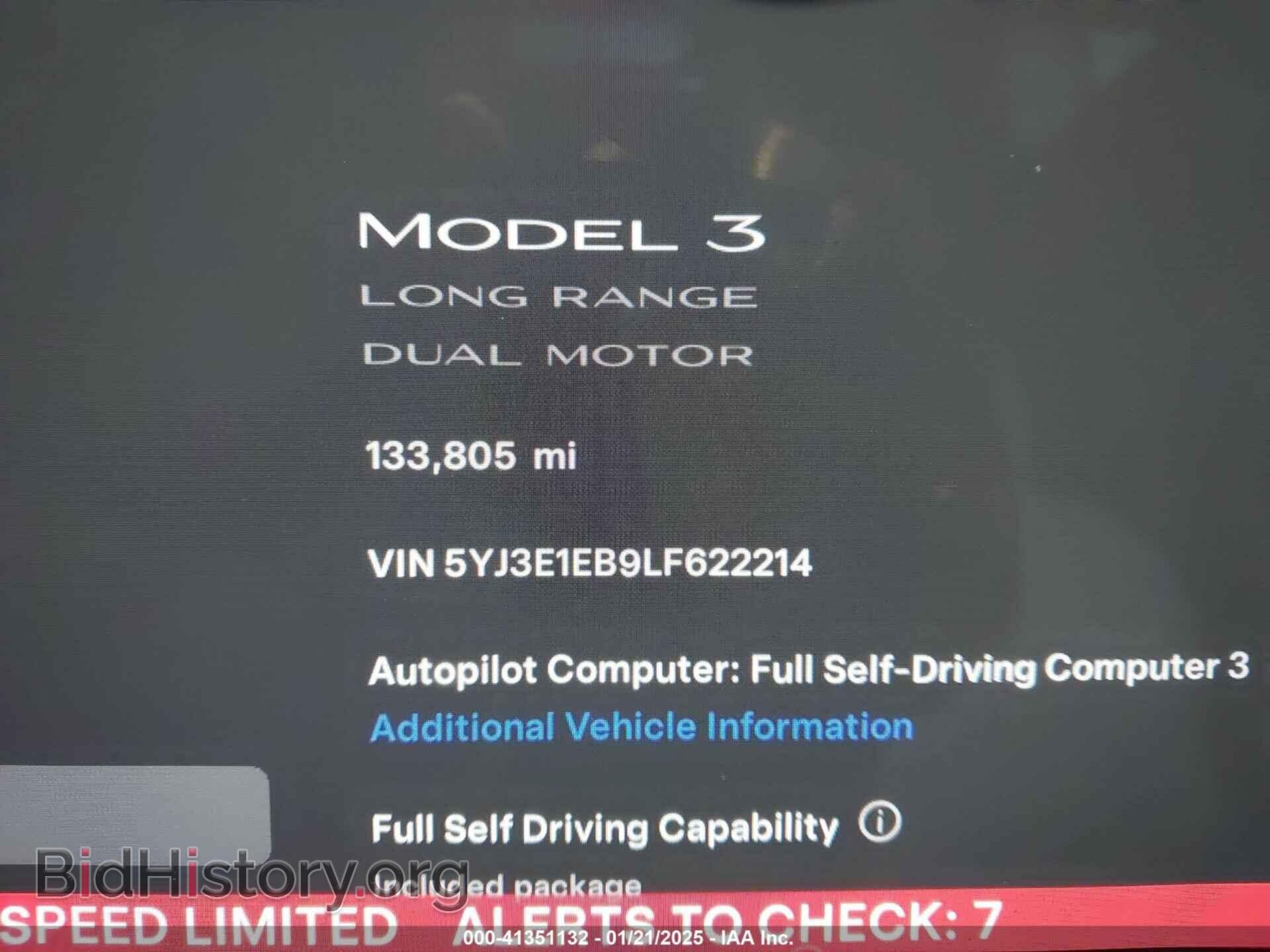 2020 TESLA MODEL 3 - VIN: 5YJ3E1EB9LF622214 - Фото 7