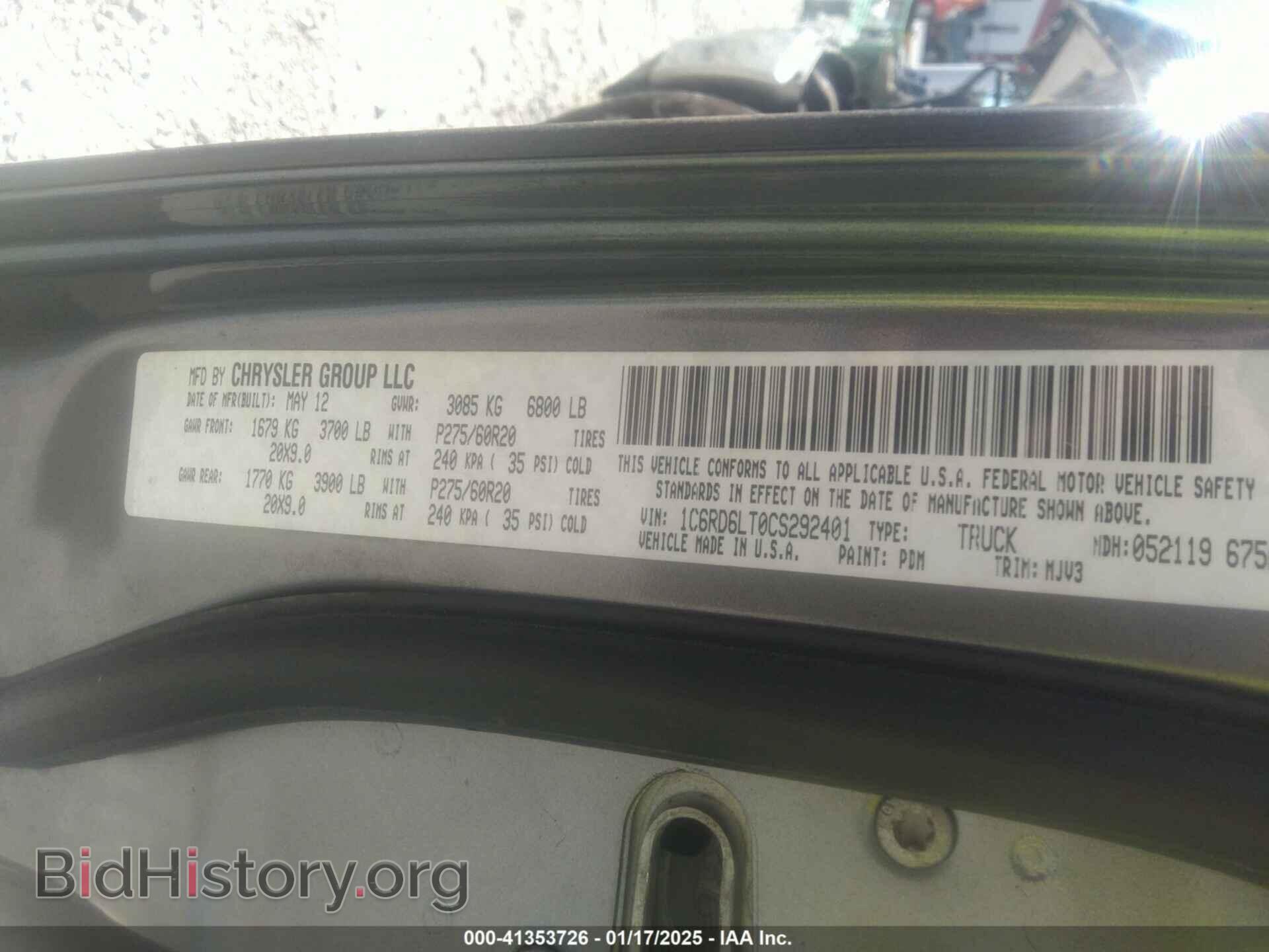 2012 RAM 1500 - VIN: 1C6RD6LT0CS292401 - Photo 9