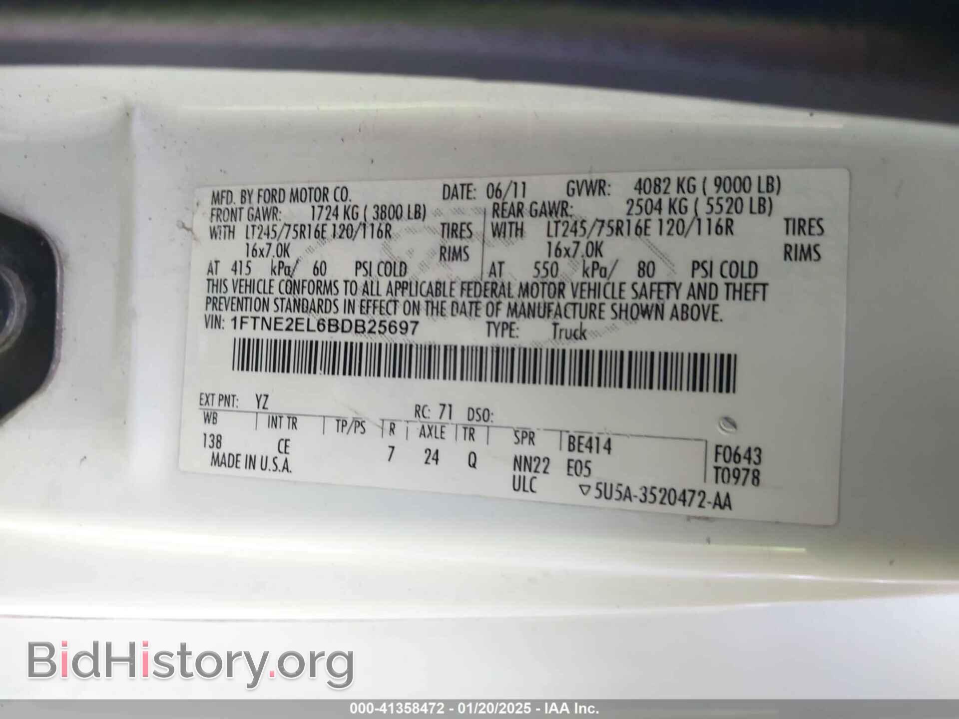 2011 FORD E-250 - VIN: 1FTNE2EL6BDB25697 - Photo 8