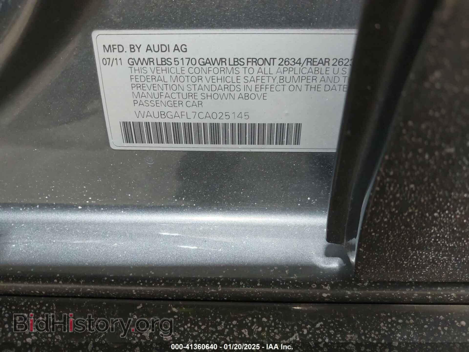 2012 AUDI S4 - VIN: WAUBGAFL7CA025145 - Фото 9