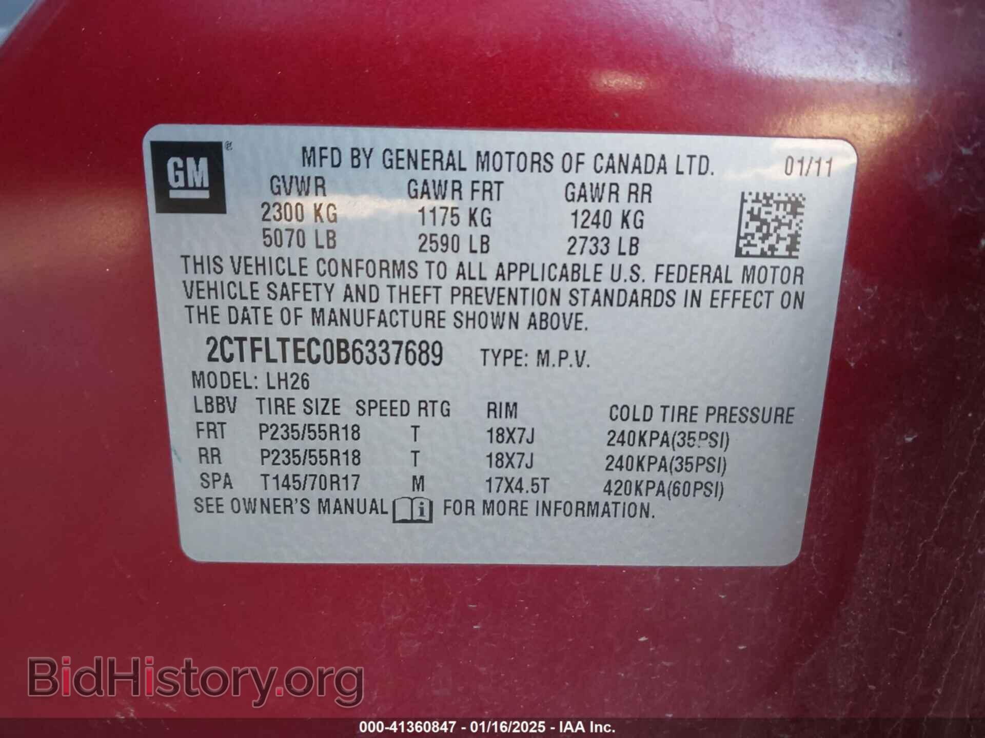 2011 GMC TERRAIN - VIN: 2CTFLTEC0B6337689 - Photo 9