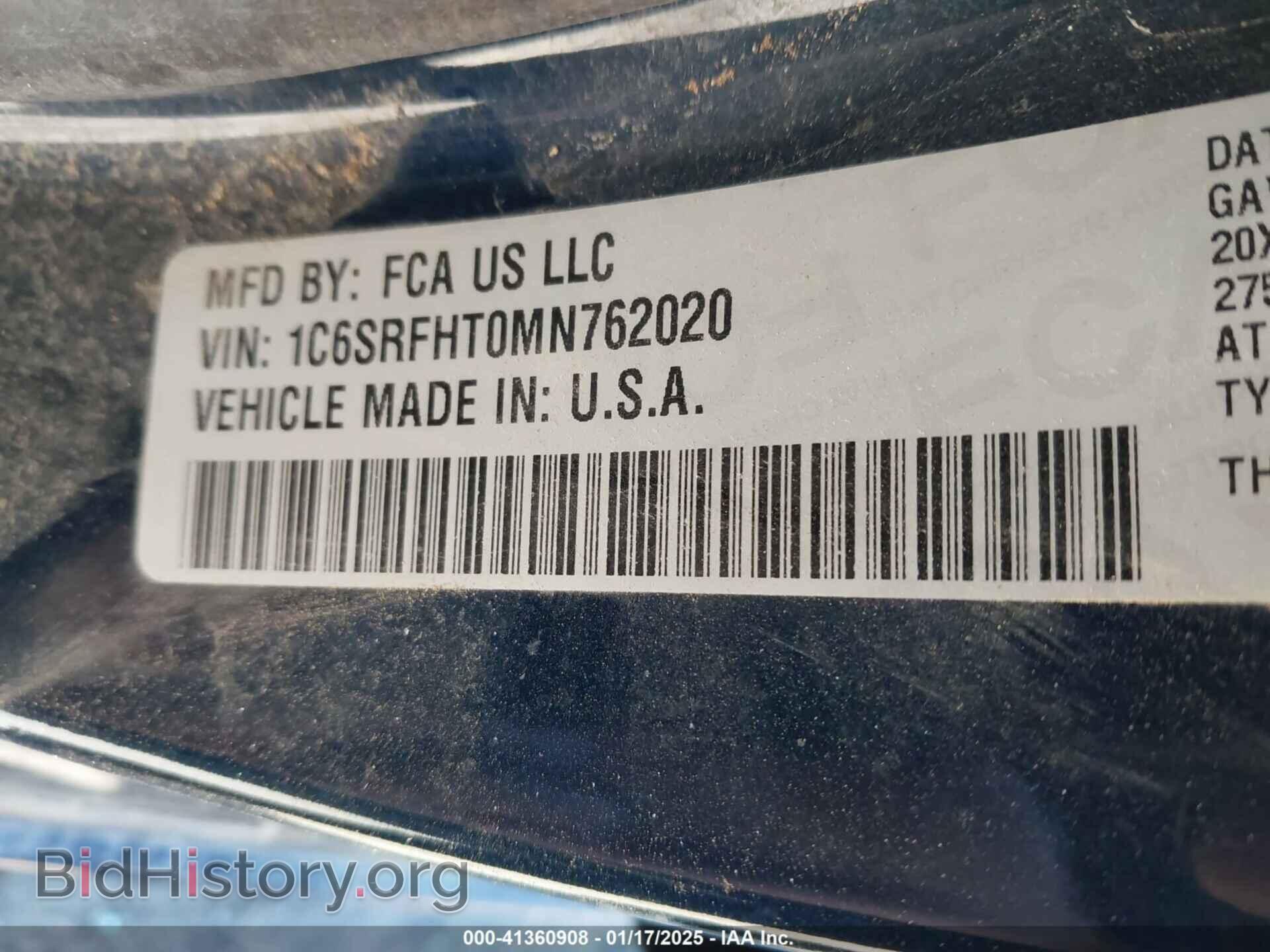 2021 RAM 1500 - VIN: 1C6SRFHT0MN762020 - Фото 9