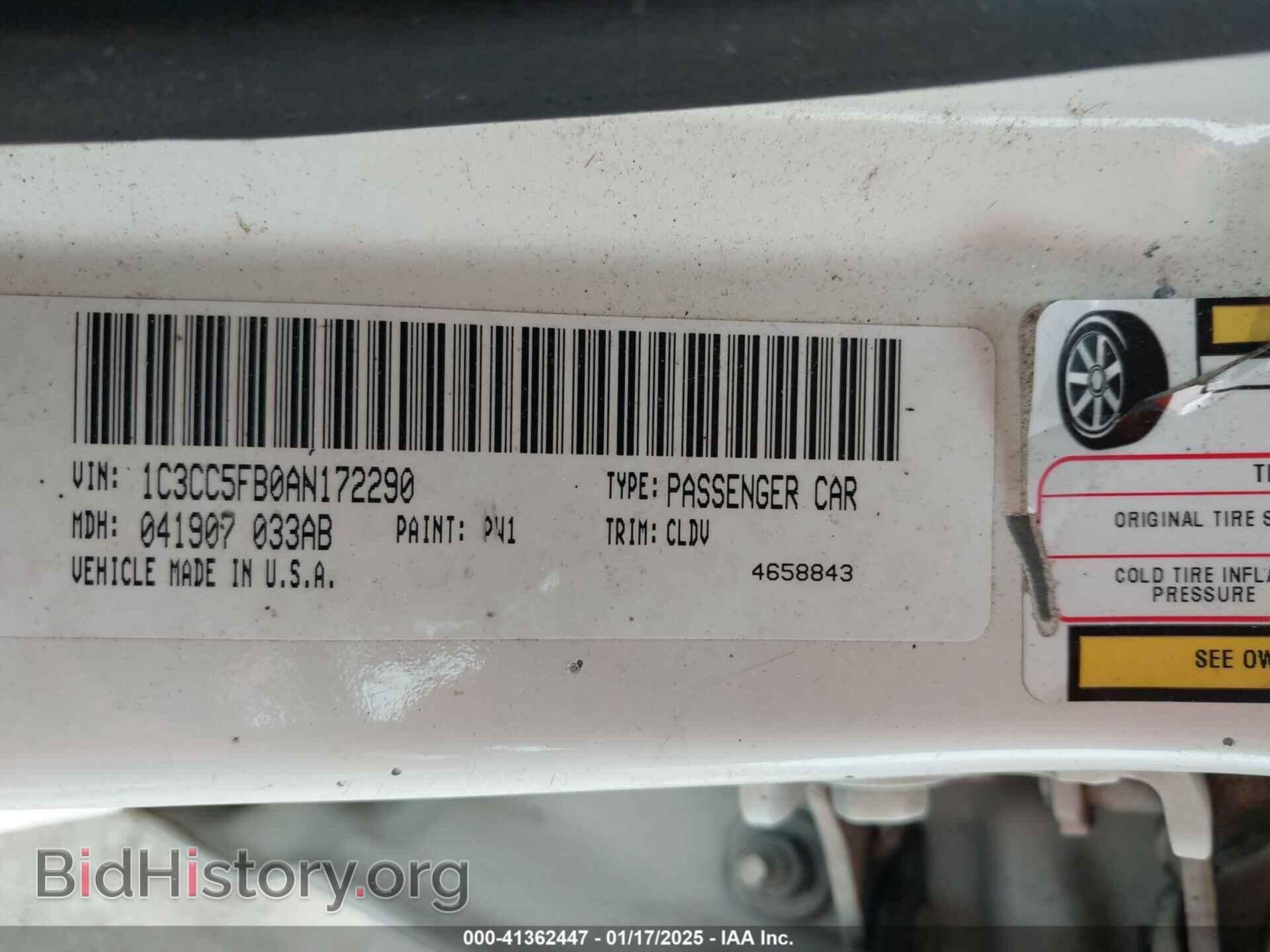 2010 CHRYSLER SEBRING - VIN: 1C3CC5FB0AN172290 - Фото 9