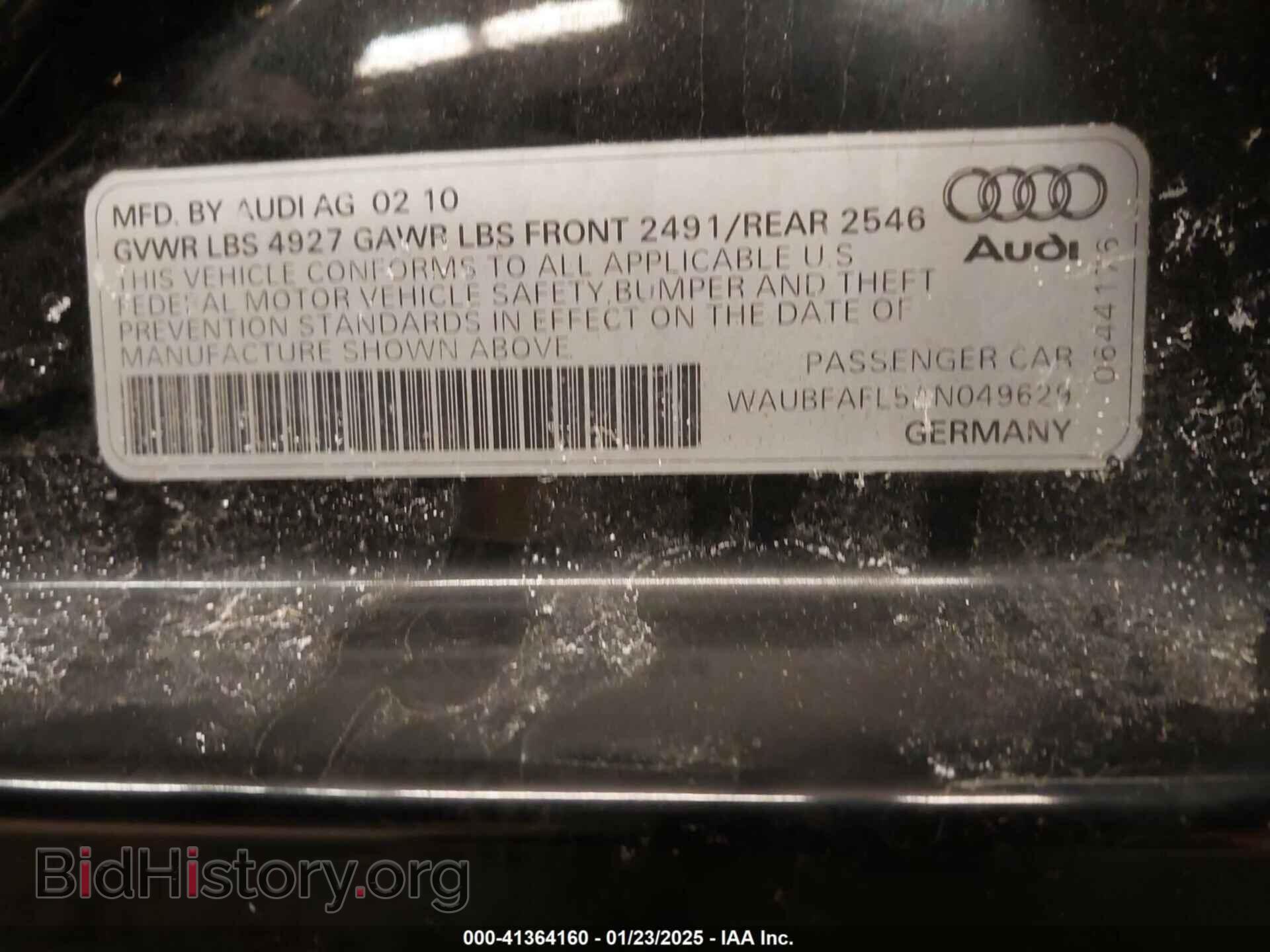 2010 AUDI A4 - VIN: WAUBFAFL5AN049629 - Фото 9