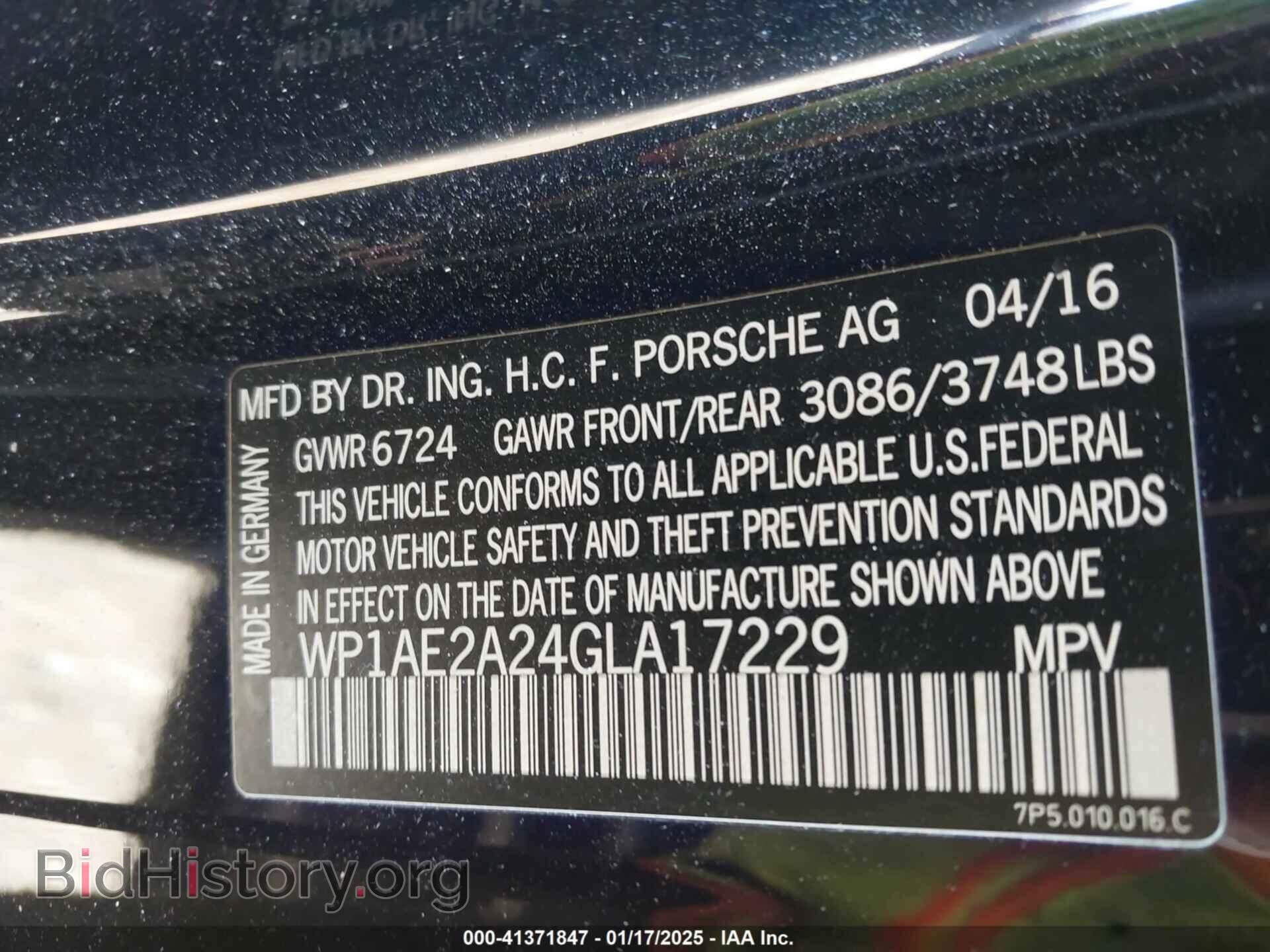 2016 PORSCHE CAYENNE E-HYBRID - VIN: WP1AE2A24GLA17229 - Фото 9