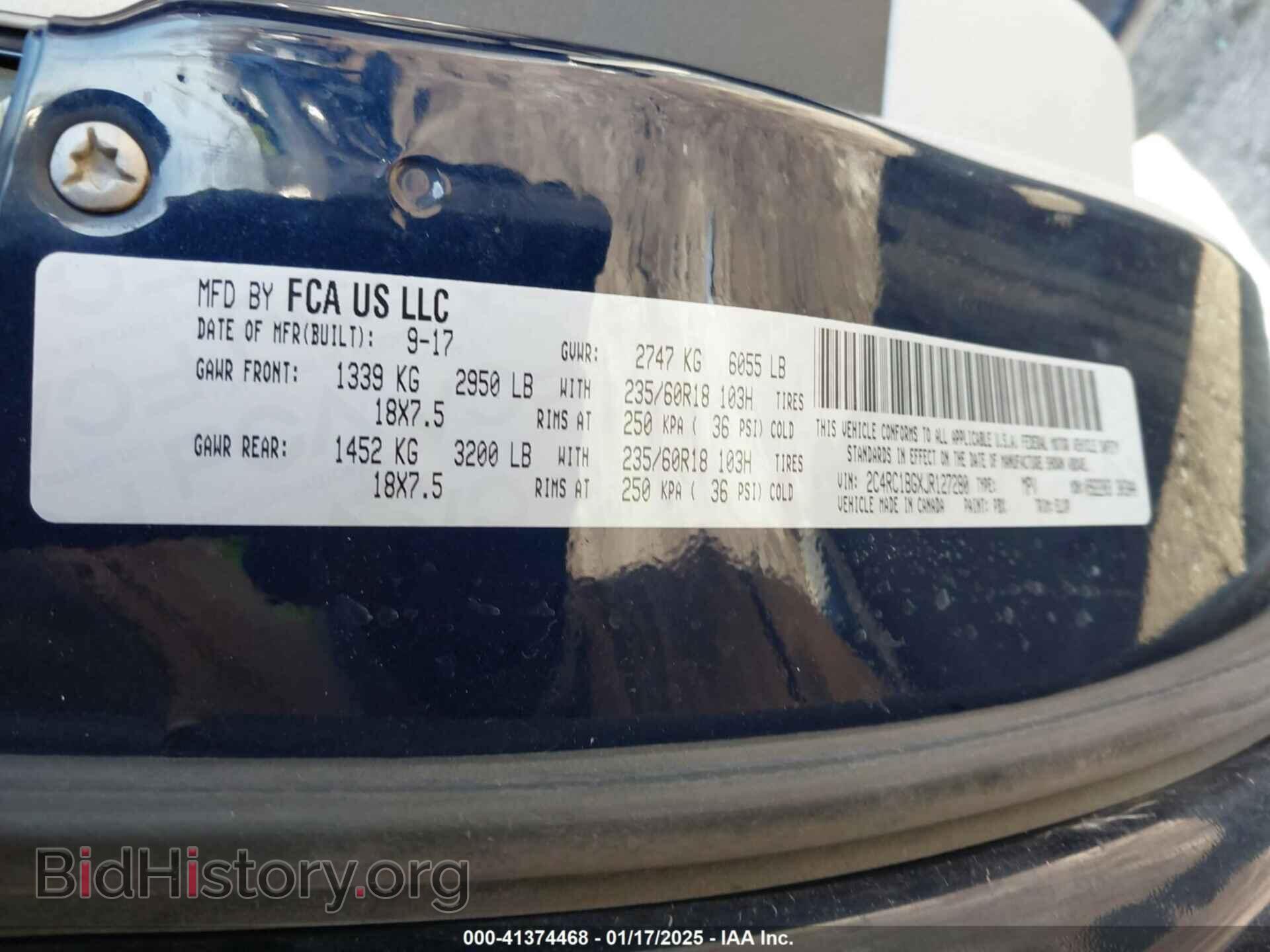2018 CHRYSLER PACIFICA - VIN: 2C4RC1BGXJR127280 - Photo 9