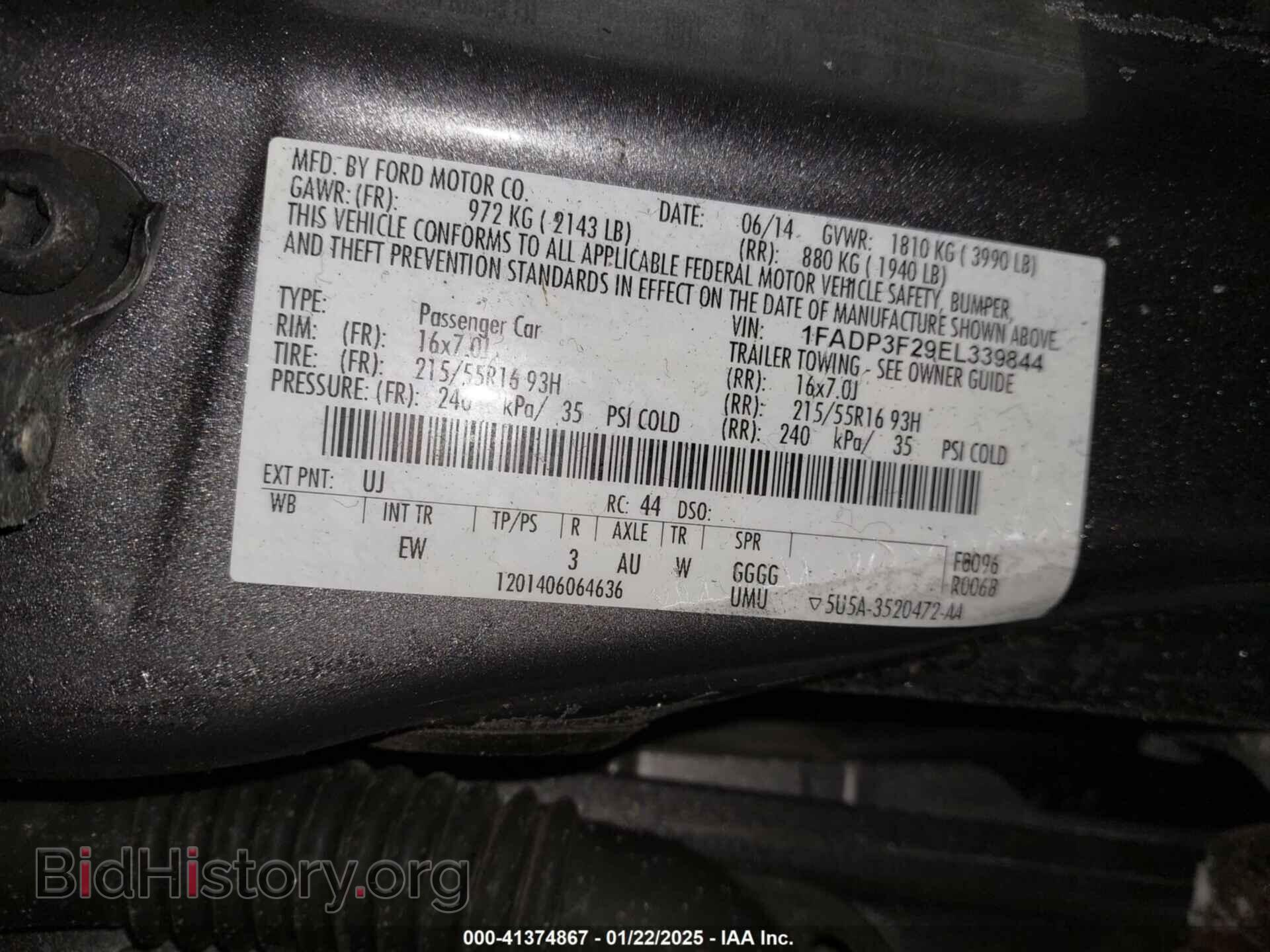 2014 FORD FOCUS - VIN: 1FADP3F29EL339844 - Photo 9