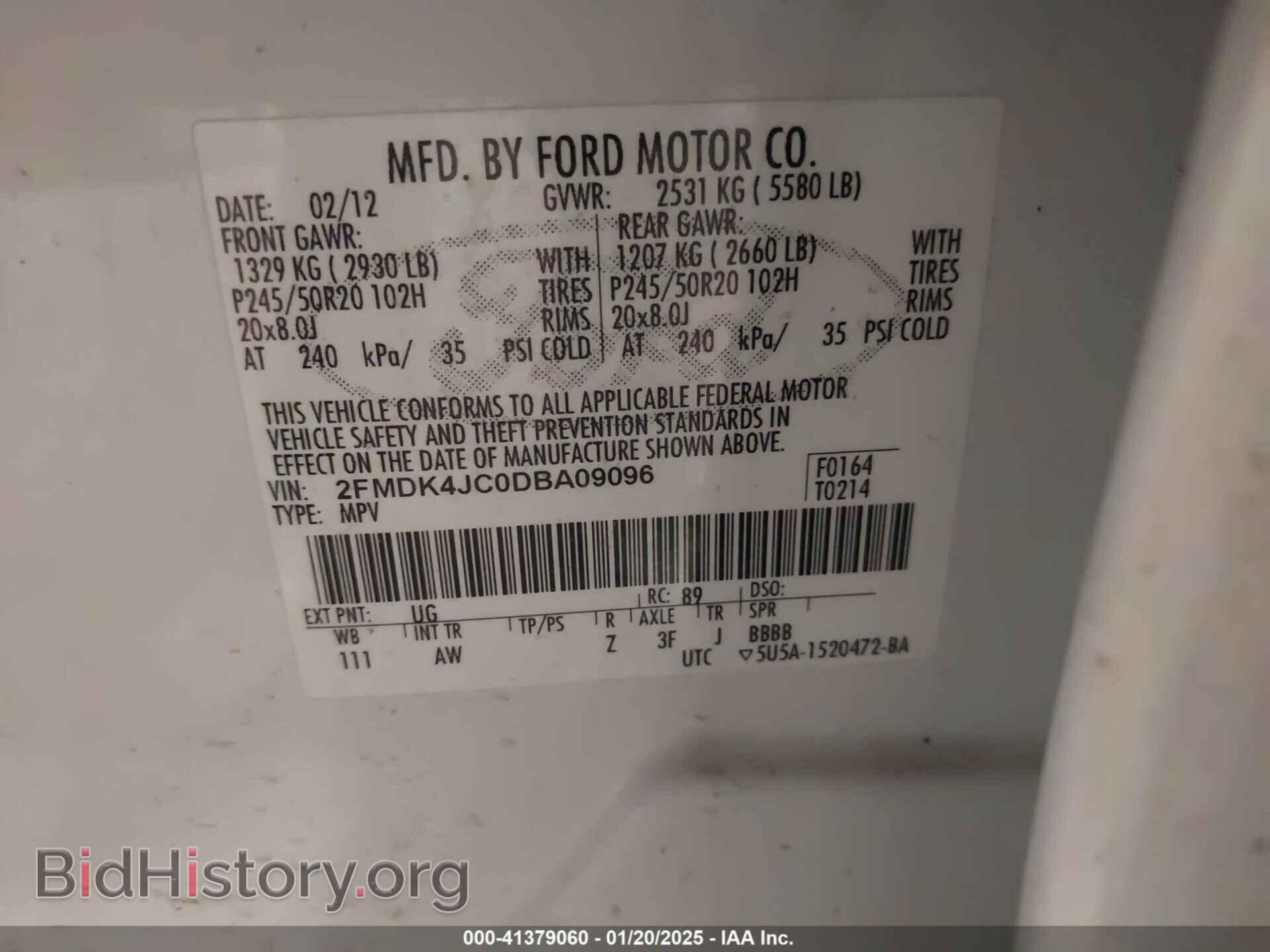 2013 FORD EDGE - VIN: 2FMDK4JC0DBA09096 - Photo 9