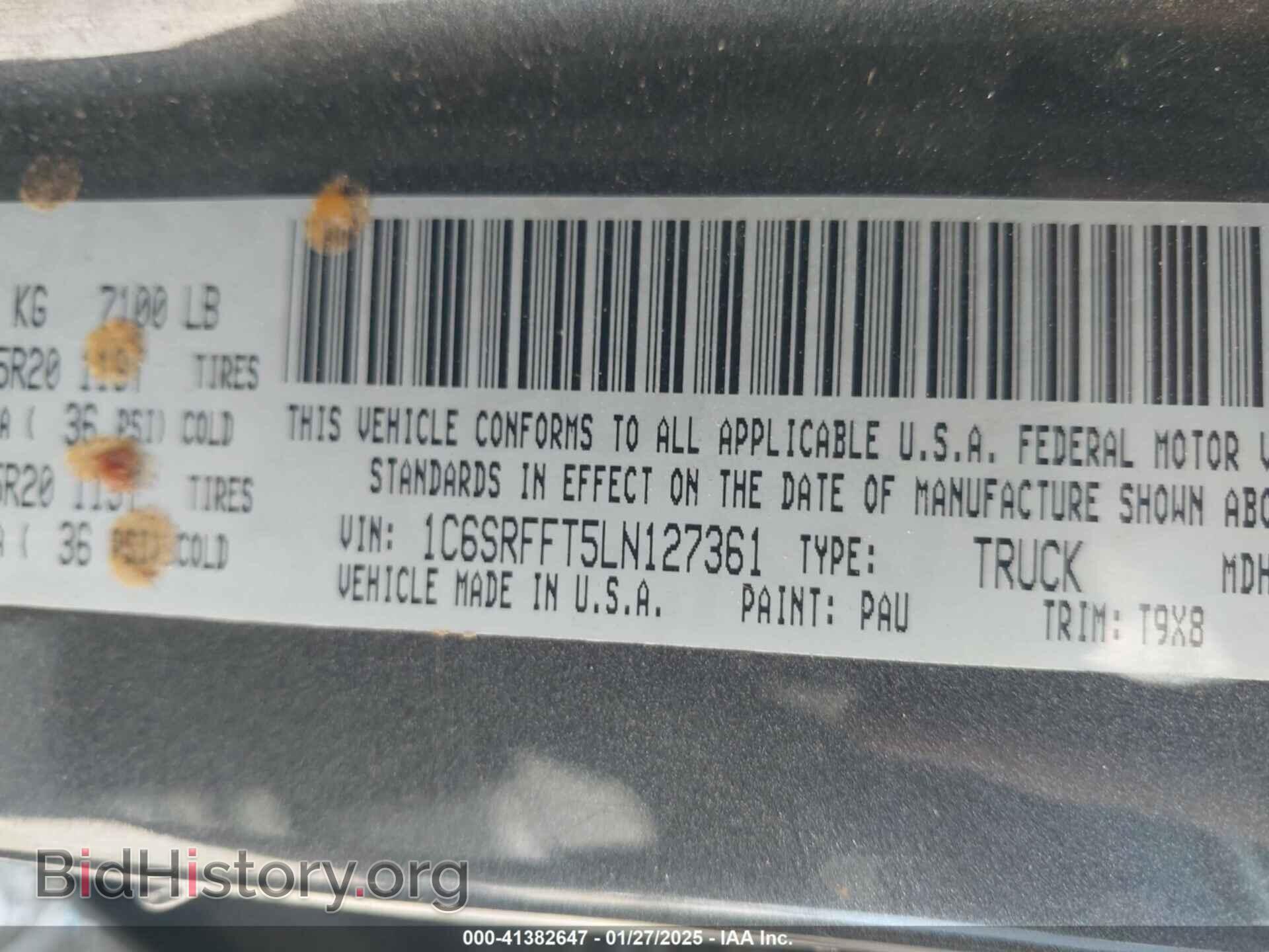 2020 RAM 1500 - VIN: 1C6SRFFT5LN127361 - Фото 9