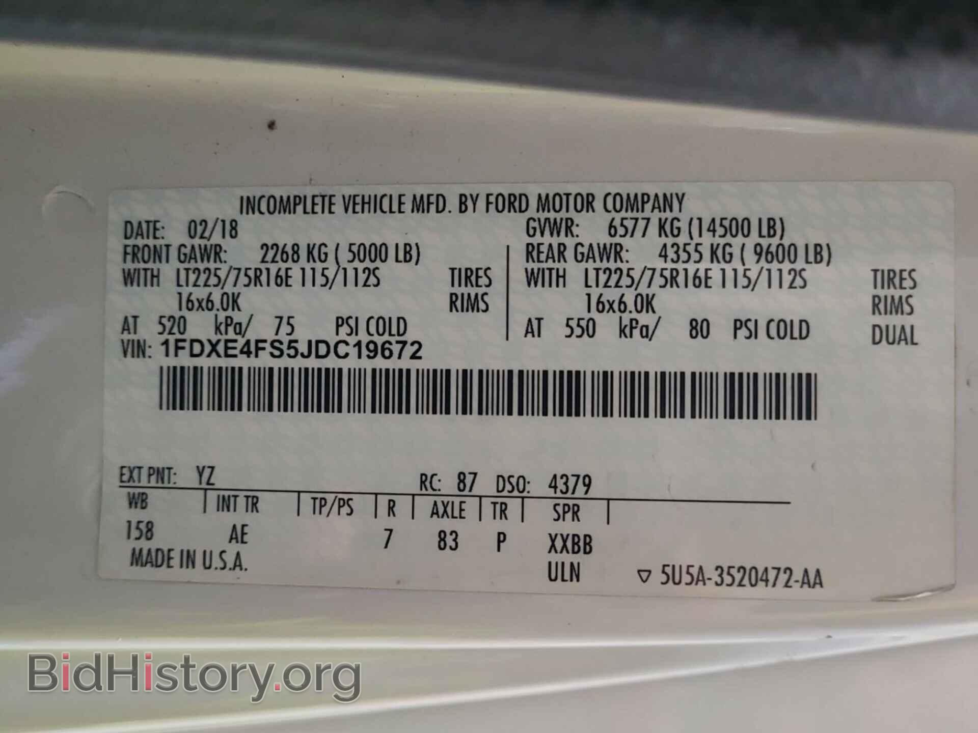 2018 FORD E-450 CUTAWAY - VIN: 1FDXE4FS5JDC19672 - Фото 25