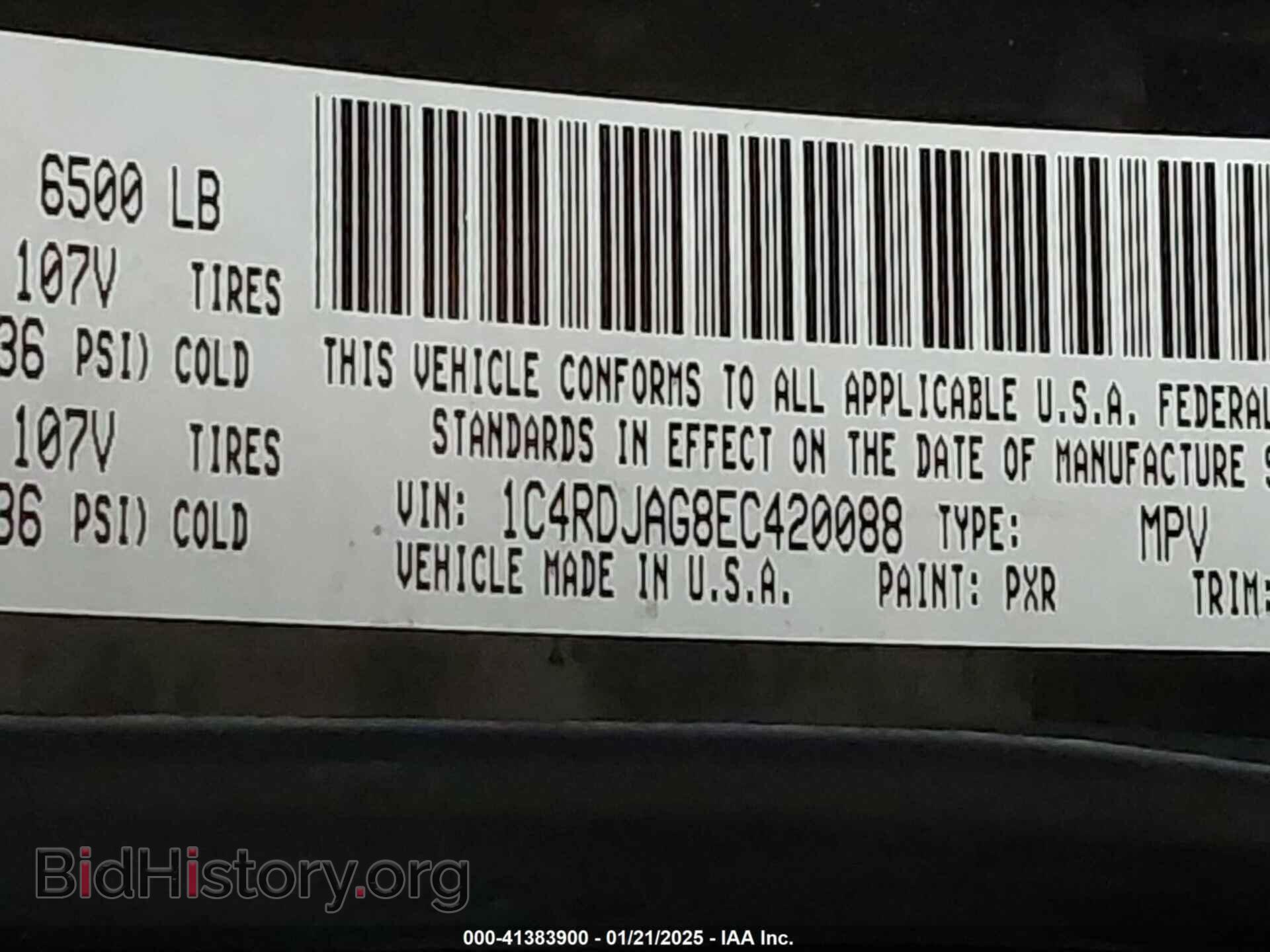 2014 DODGE DURANGO - VIN: 1C4RDJAG8EC420088 - Photo 9