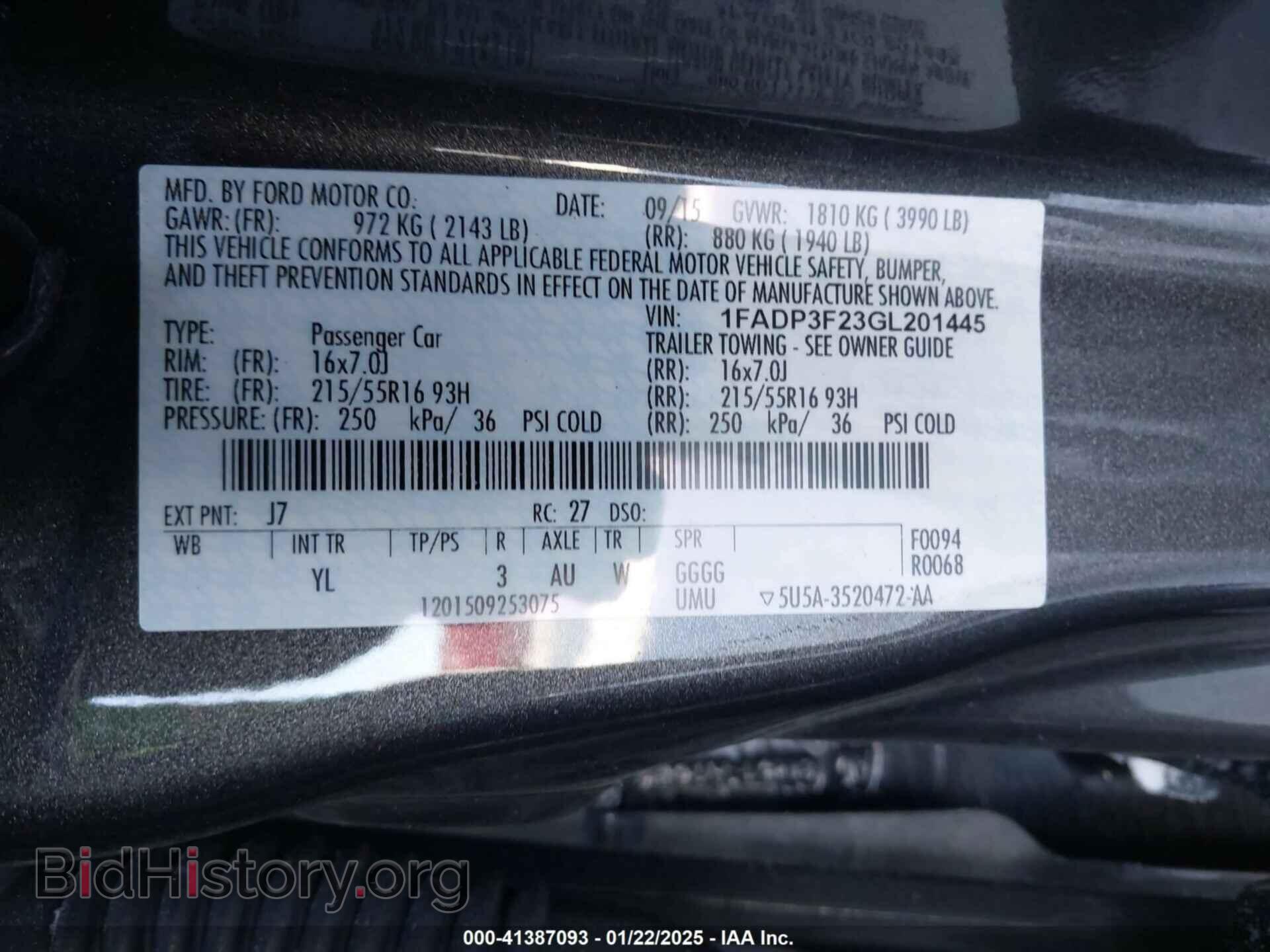 2016 FORD FOCUS - VIN: 1FADP3F23GL201445 - Photo 9