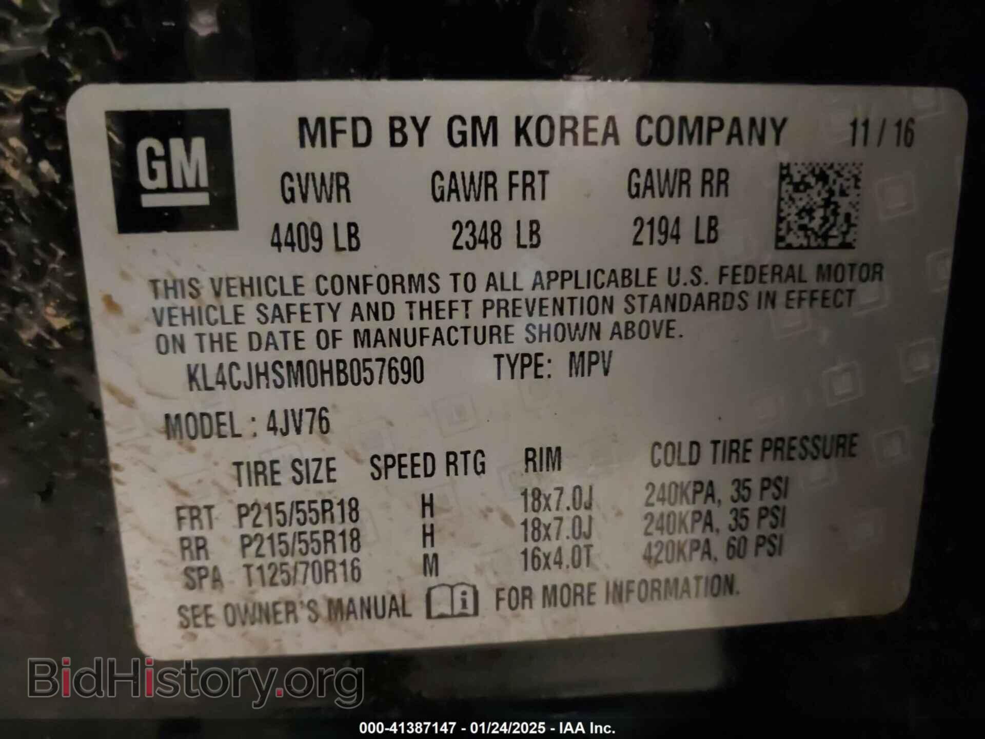 2017 BUICK ENCORE - VIN: KL4CJHSM0HB057690 - Photo 9