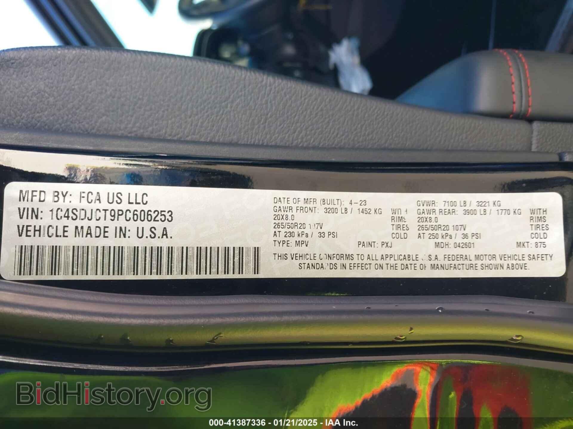 2023 DODGE DURANGO - VIN: 1C4SDJCT9PC606253 - Фото 9