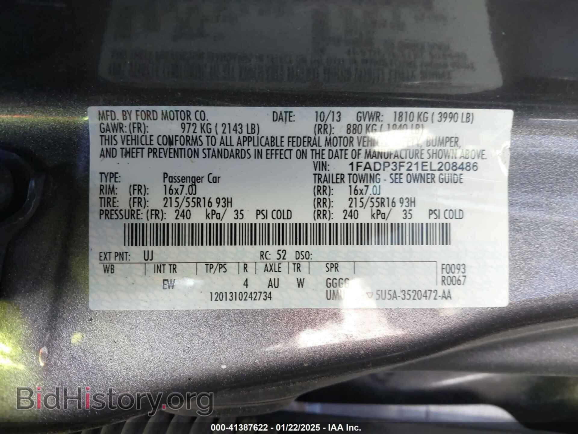 2014 FORD FOCUS - VIN: 1FADP3F21EL208486 - Photo 9