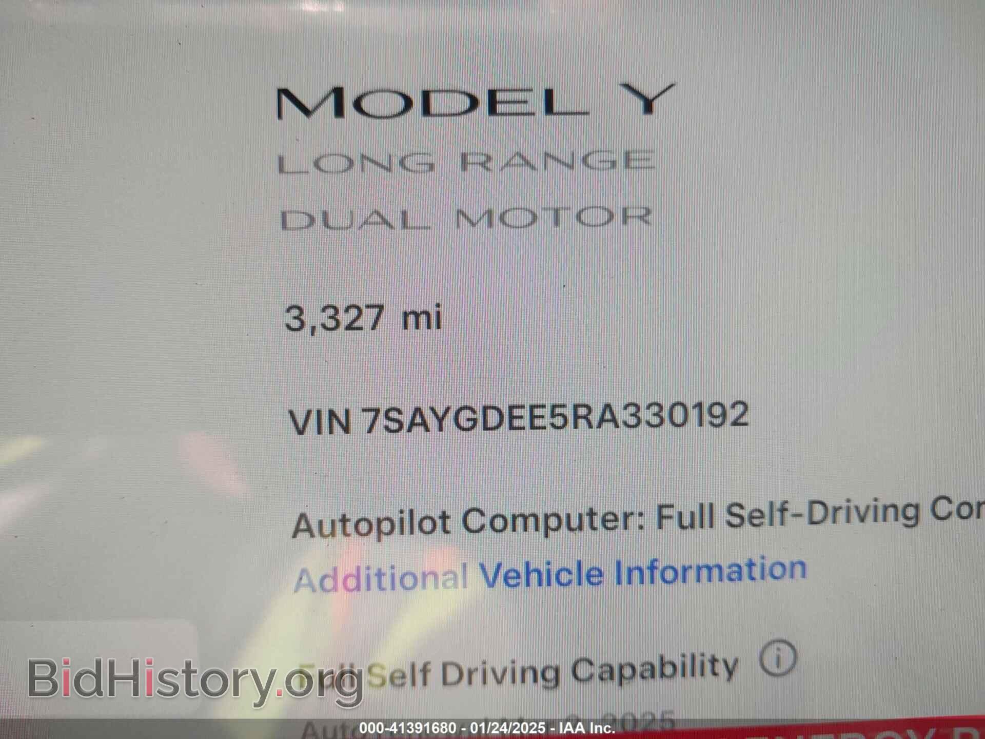 2024 TESLA MODEL Y - VIN: 7SAYGDEE5RA330192 - Фото 9