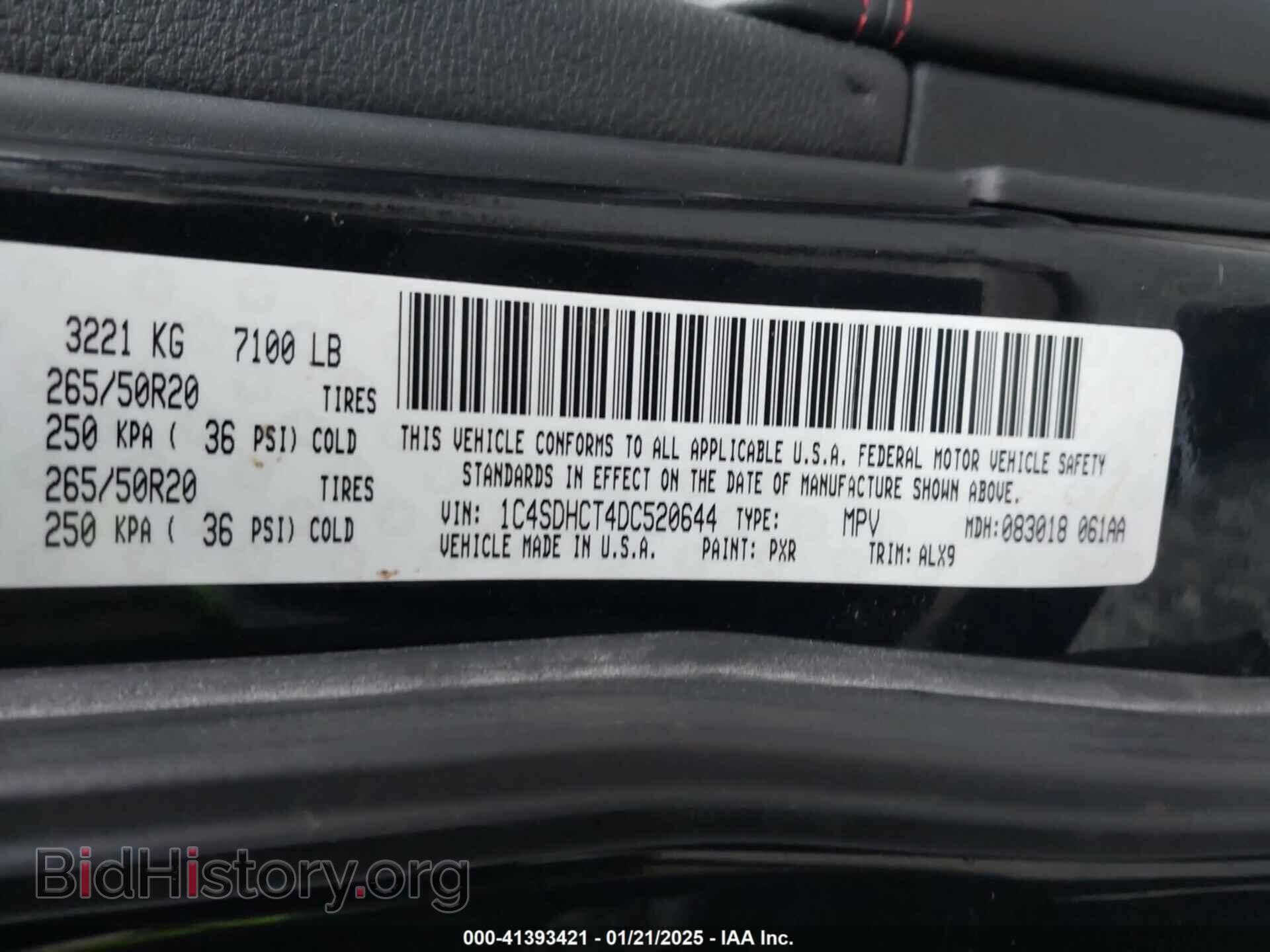 2013 DODGE DURANGO - VIN: 1C4SDHCT4DC520644 - Photo 9